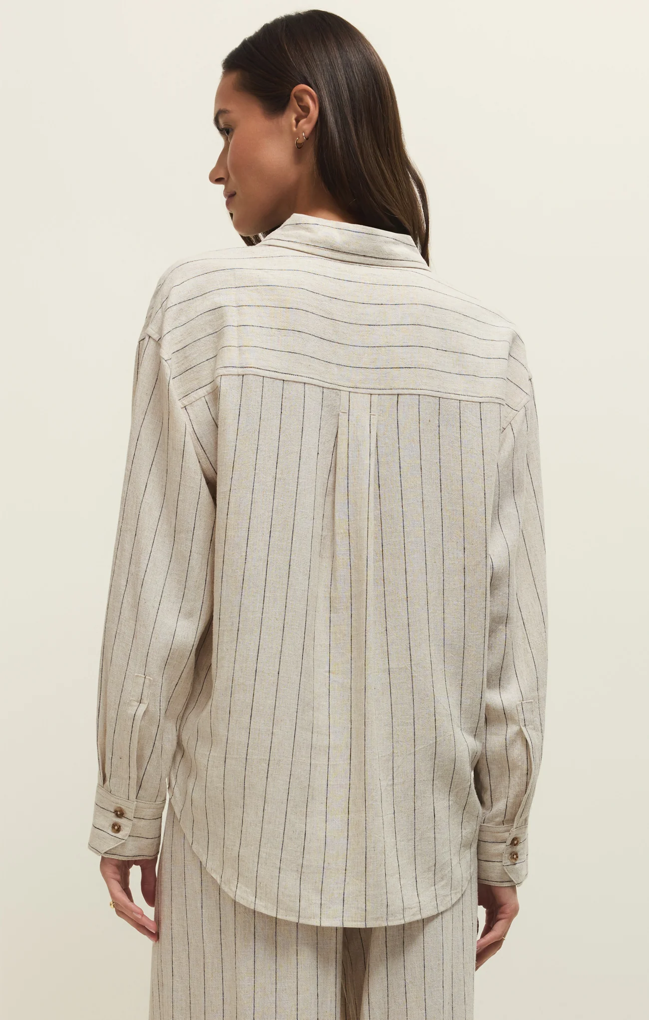 Alfie Striped Linen Button Up - Image 2