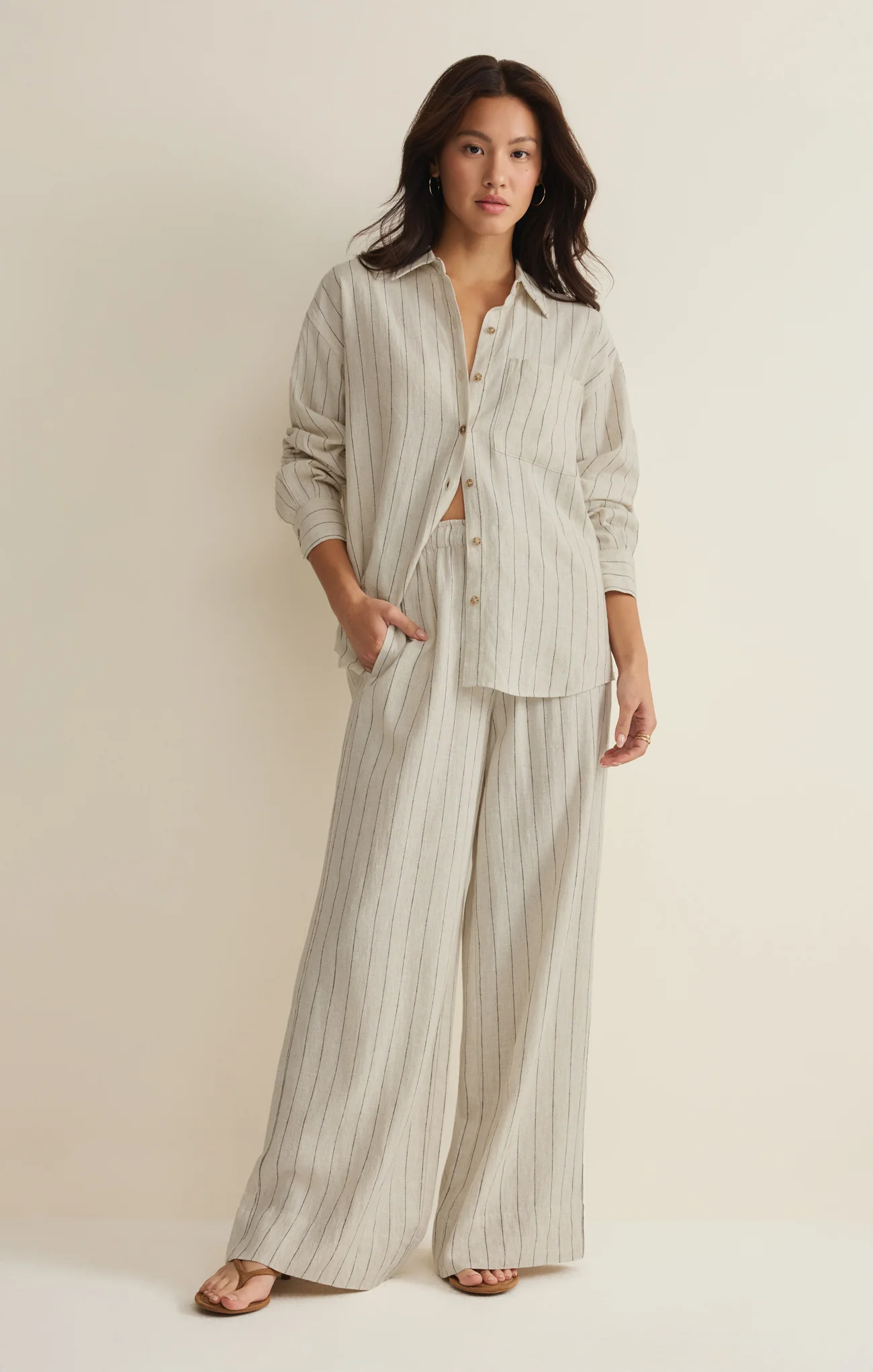Alfie Striped Linen Button Up - Image 6