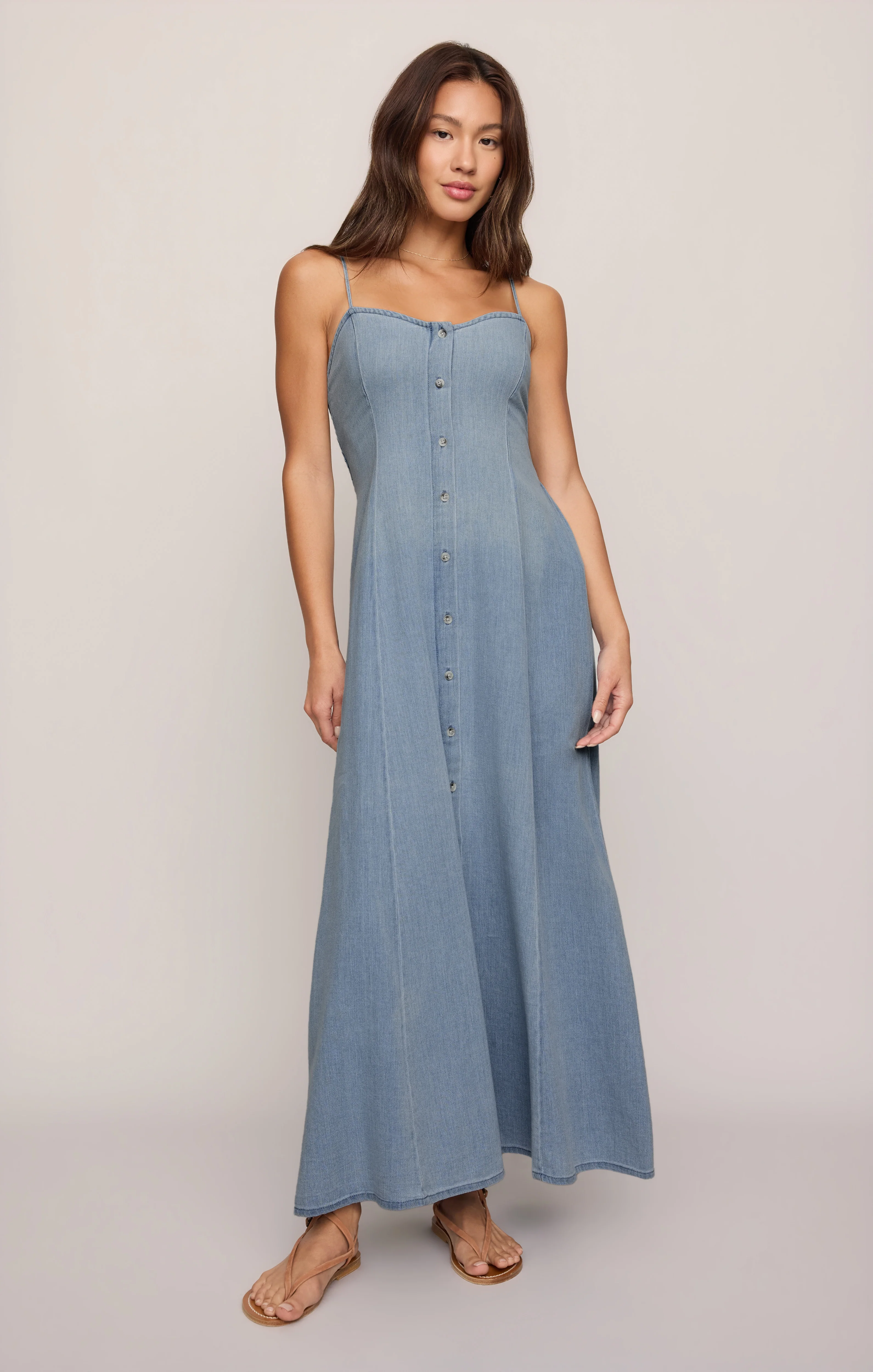 Angel Eyes Chambray Midi Dress - Image 6