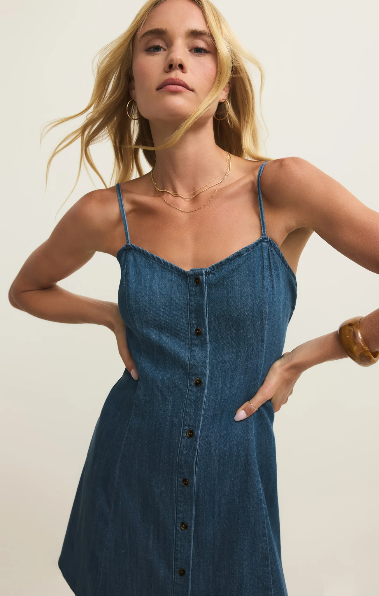 Angel Eyes Denim Mini Dress - Image 10