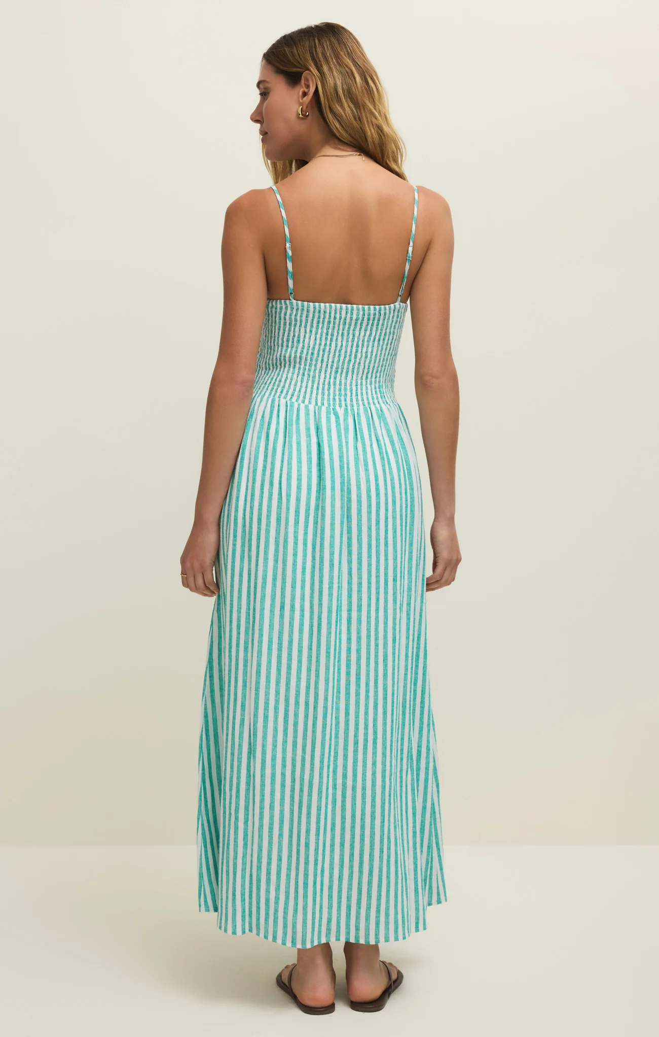 Bayside Stripe Linen Maxi Dress - Image 3