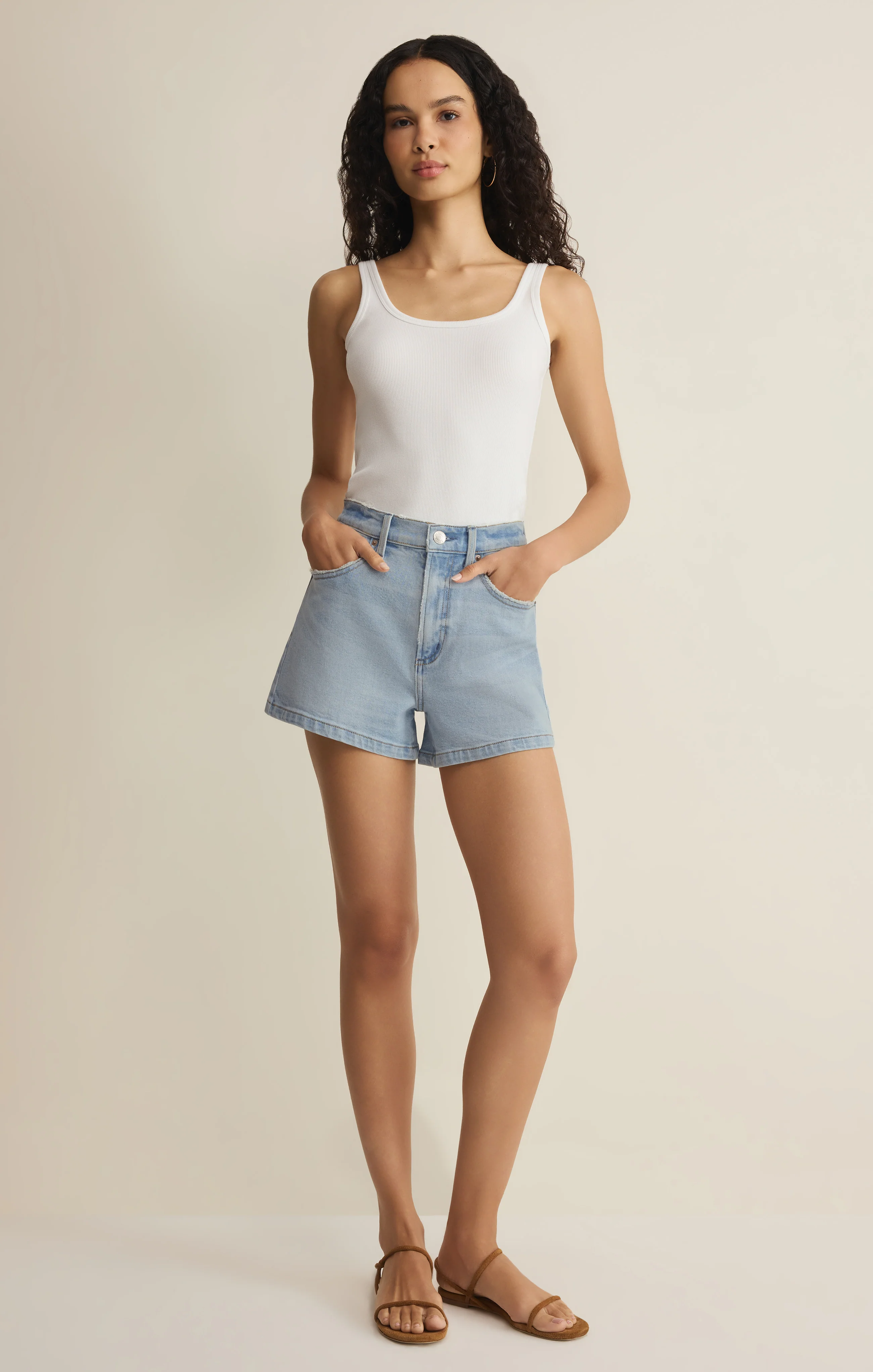 Camila High Rise A-Line Denim Short - Image 15
