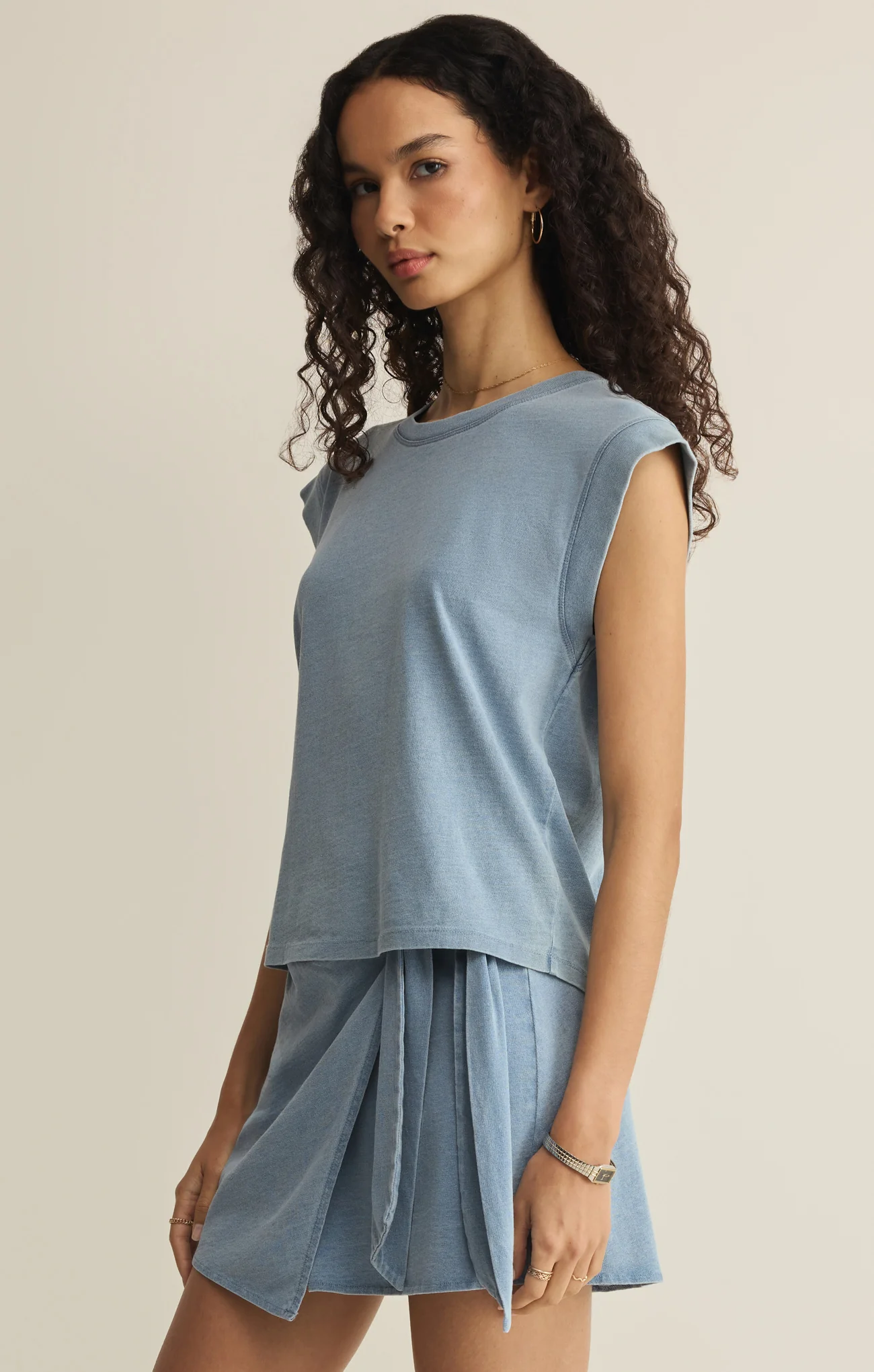 Camino Cotton Jersey Denim Tee - Image 13
