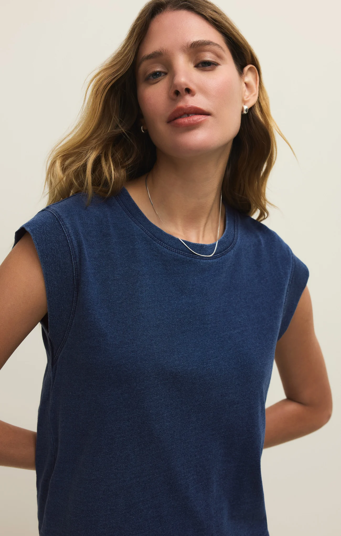 Camino Cotton Jersey Denim Tee - Image 6