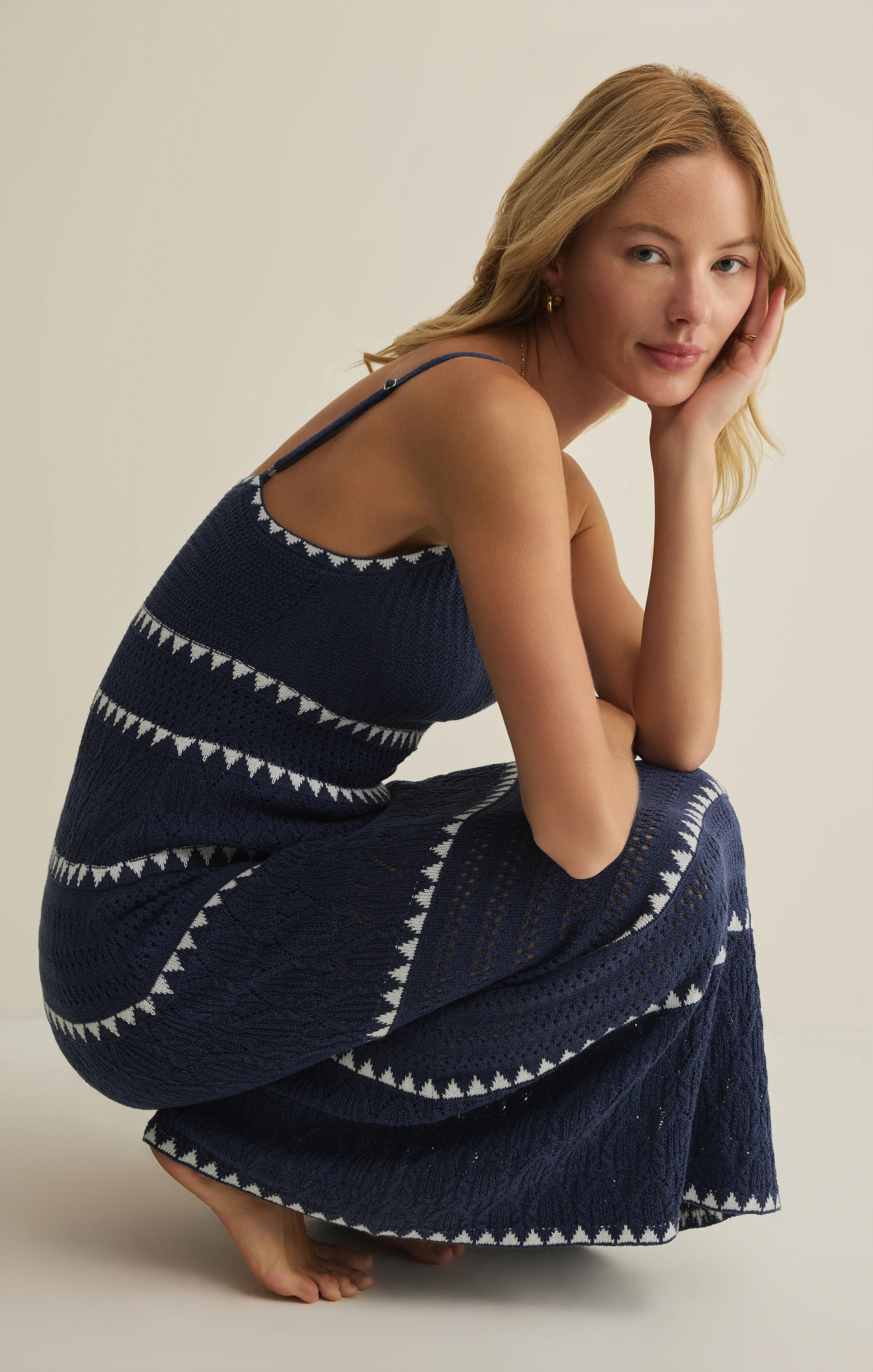 Catamaran Striped Midi Dress - Image 9