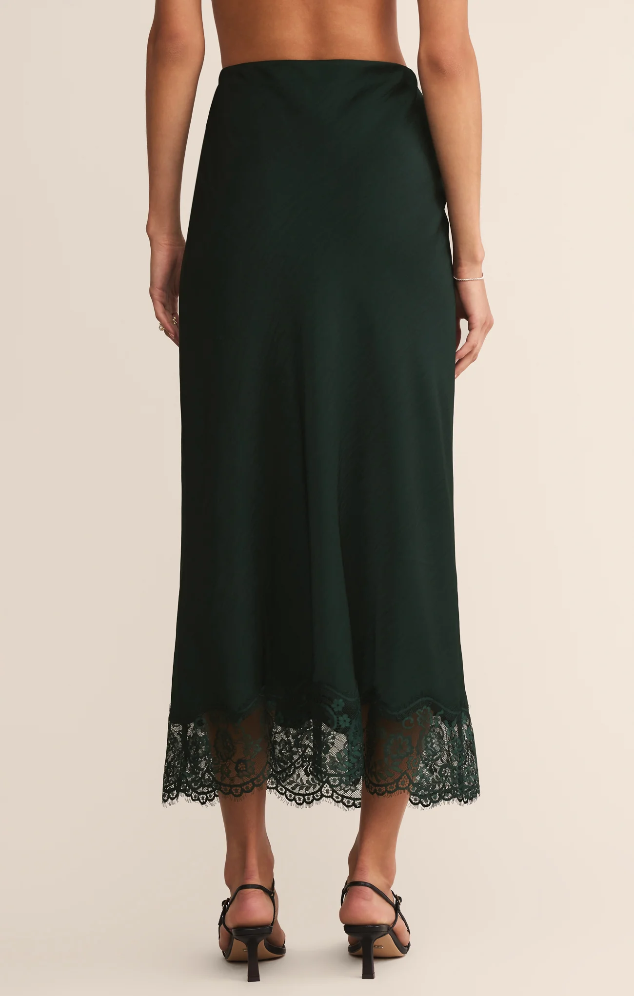 Cinder Lace Satin Midi Skirt - Image 18