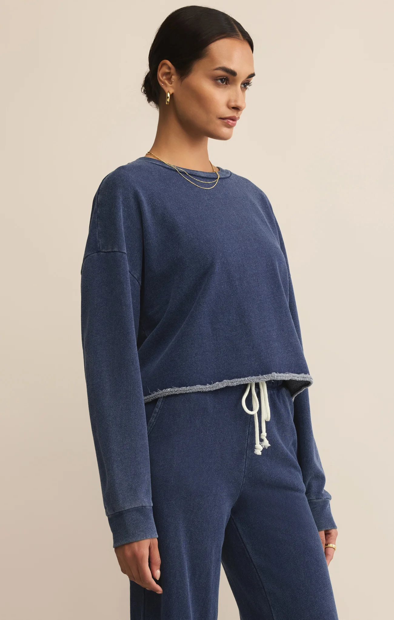 Circuit Knit Denim Sweatshirt - Image 13