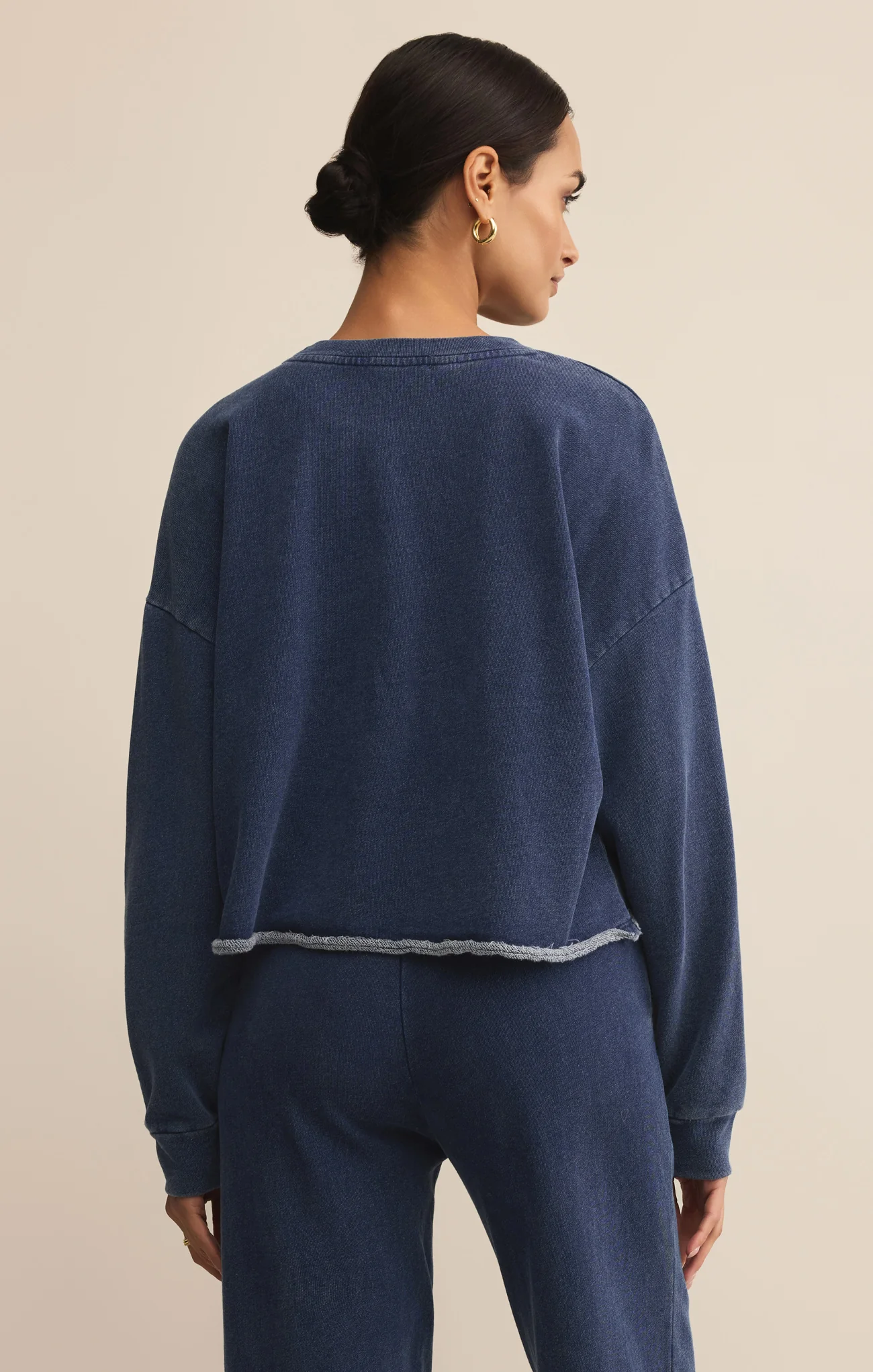 Circuit Knit Denim Sweatshirt - Image 8