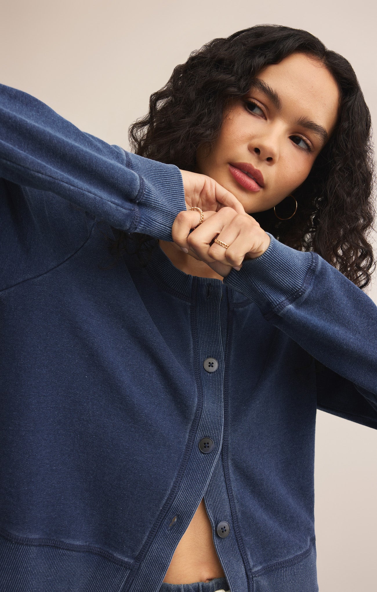 Daily Knit Denim Cardigan - Image 26