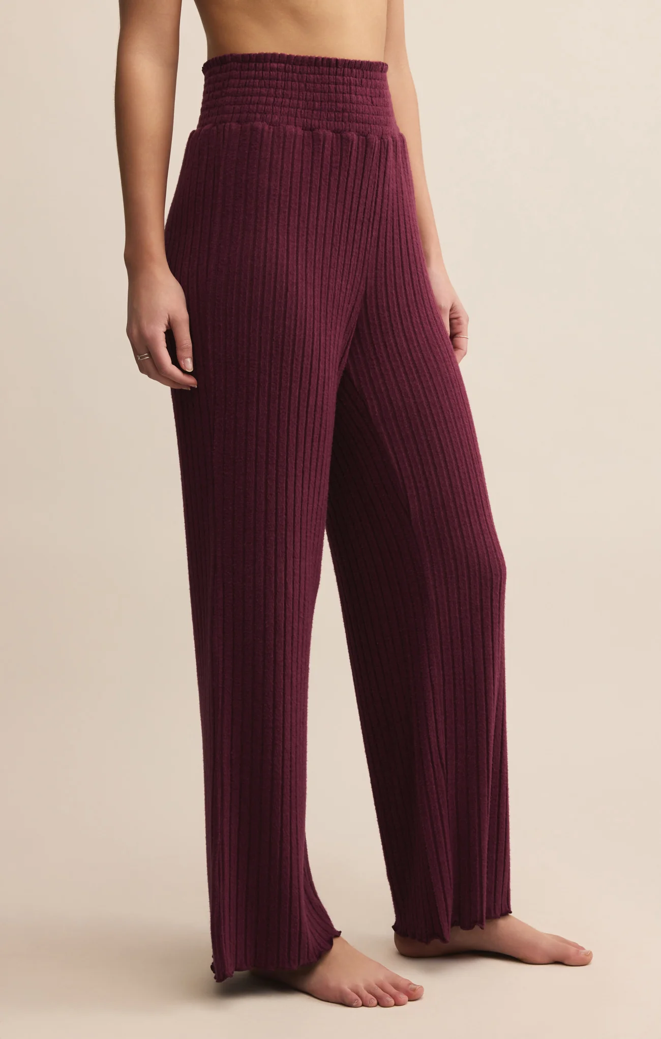 Dawn Smocked Silky Rib Pant - Image 100