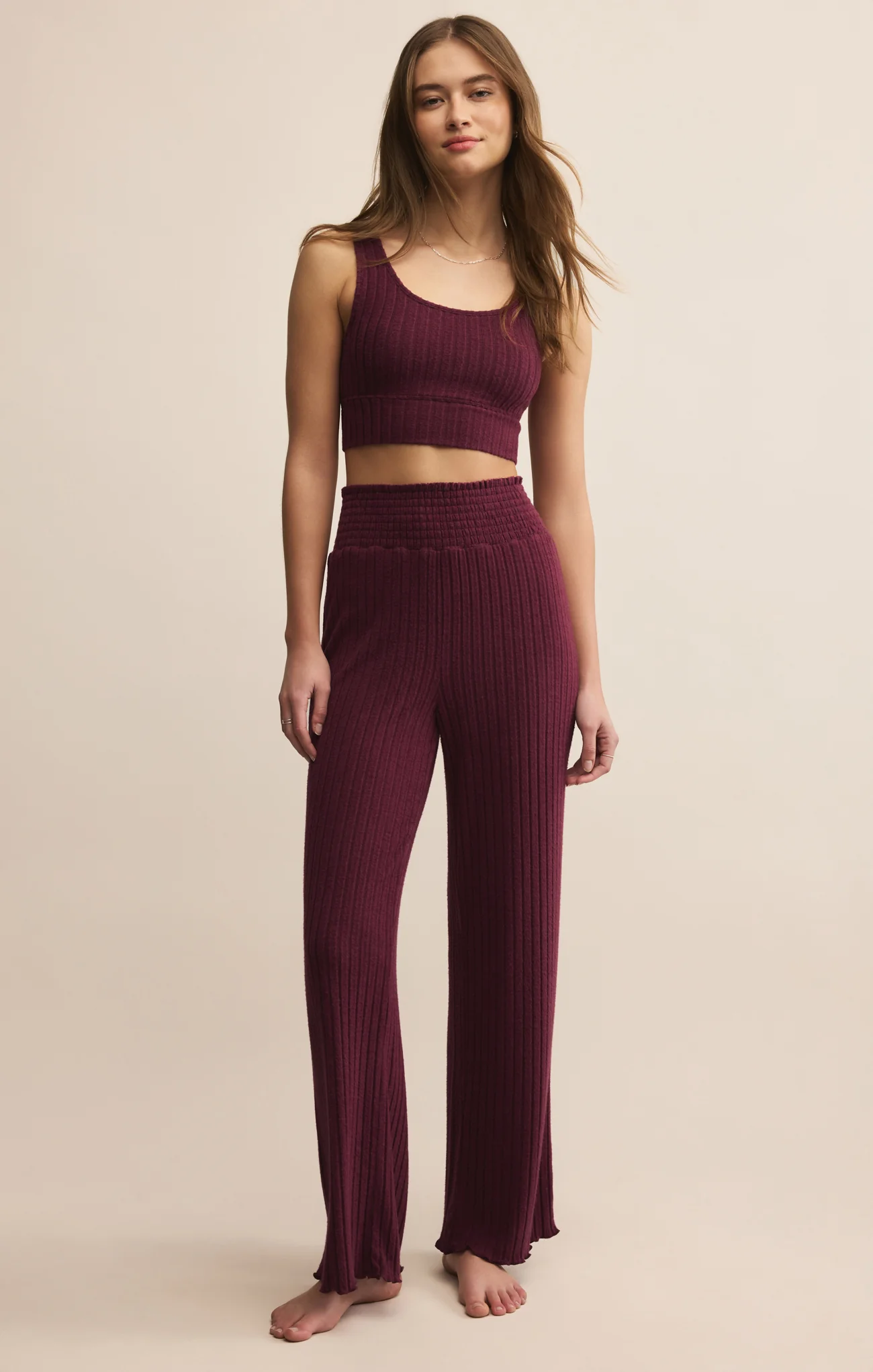 Dawn Smocked Silky Rib Pant - Image 106