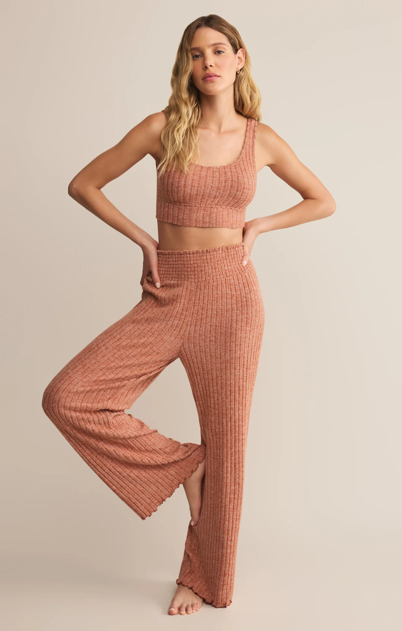 Dawn Smocked Silky Rib Pant - Image 110