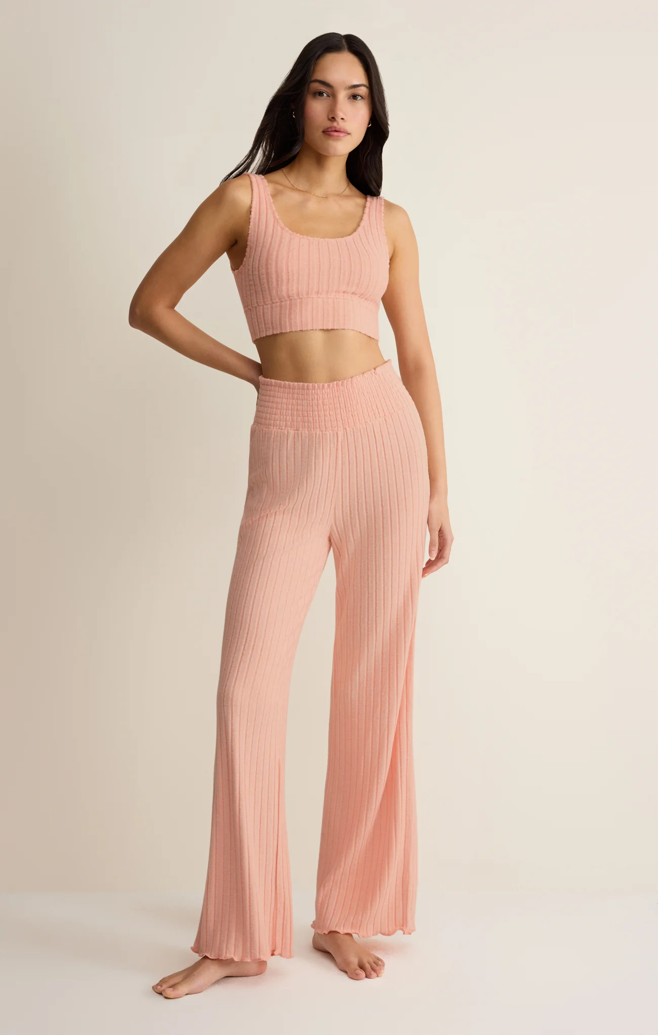 Dawn Smocked Silky Rib Pant - Image 159