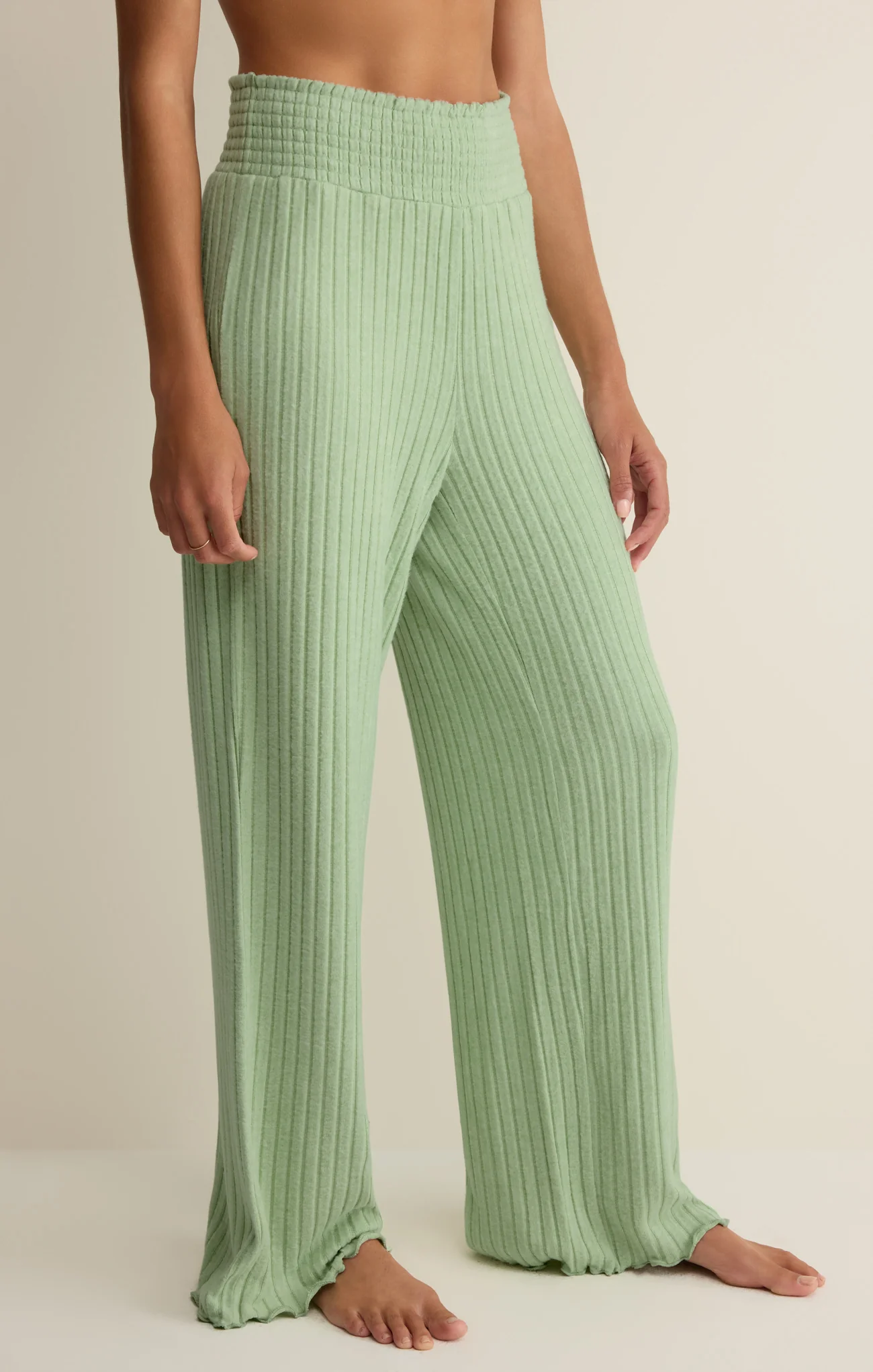 Dawn Smocked Silky Rib Pant - Image 3
