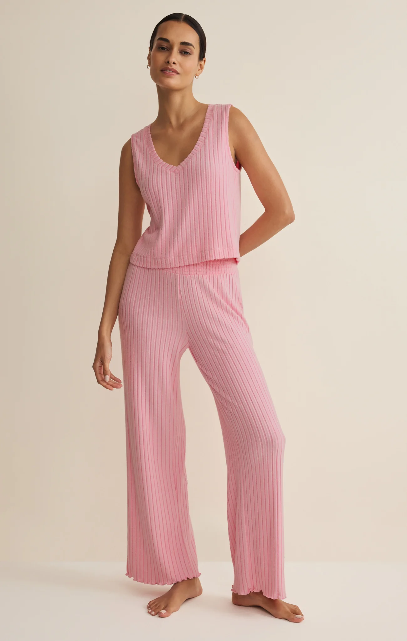 Dawn Smocked Silky Rib Pant - Image 57