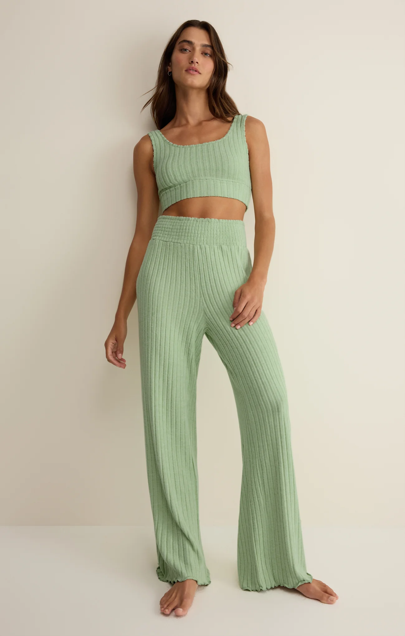 Dawn Smocked Silky Rib Pant - Image 7