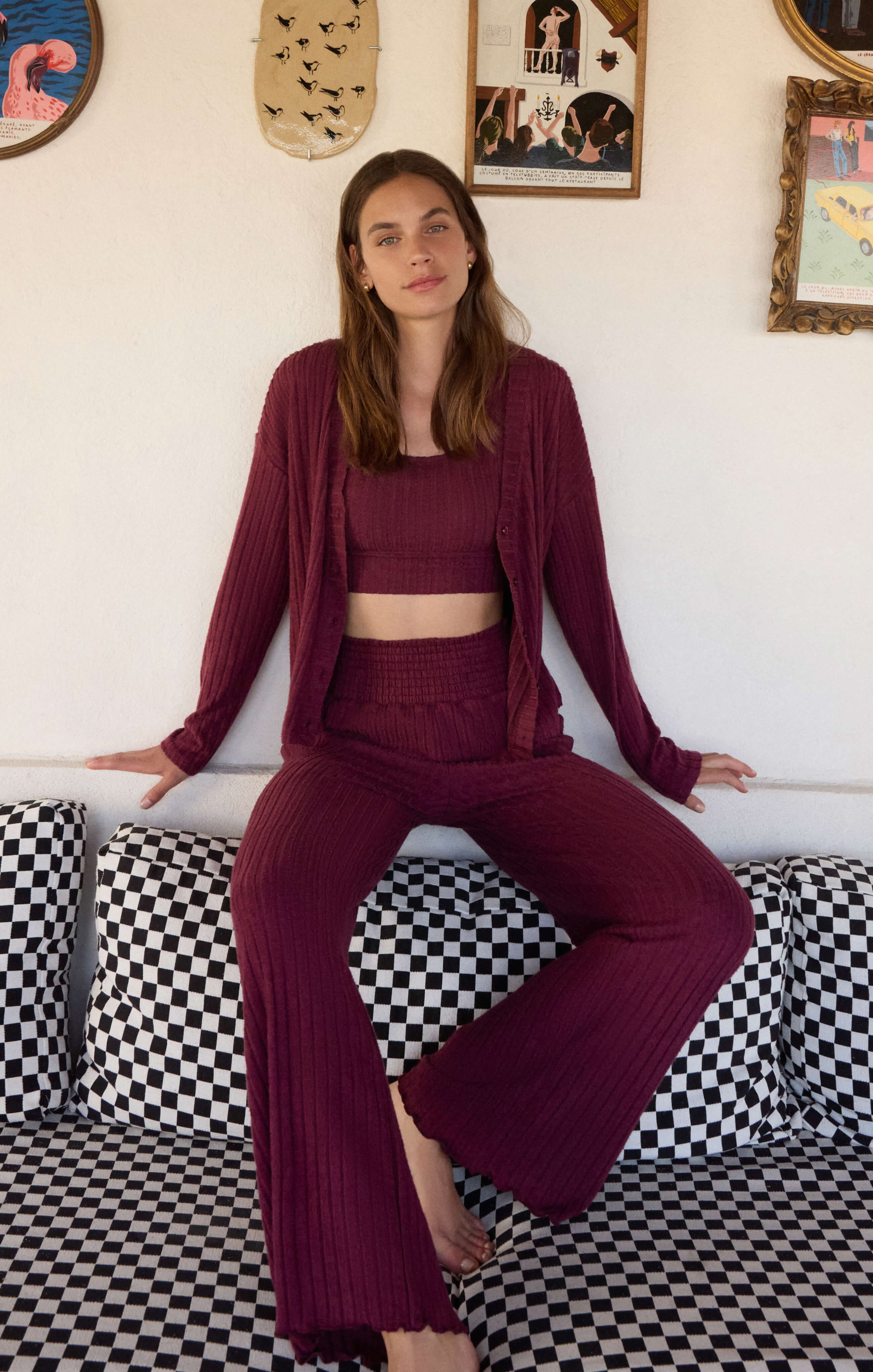 Dawn Smocked Silky Rib Pant - Image 97