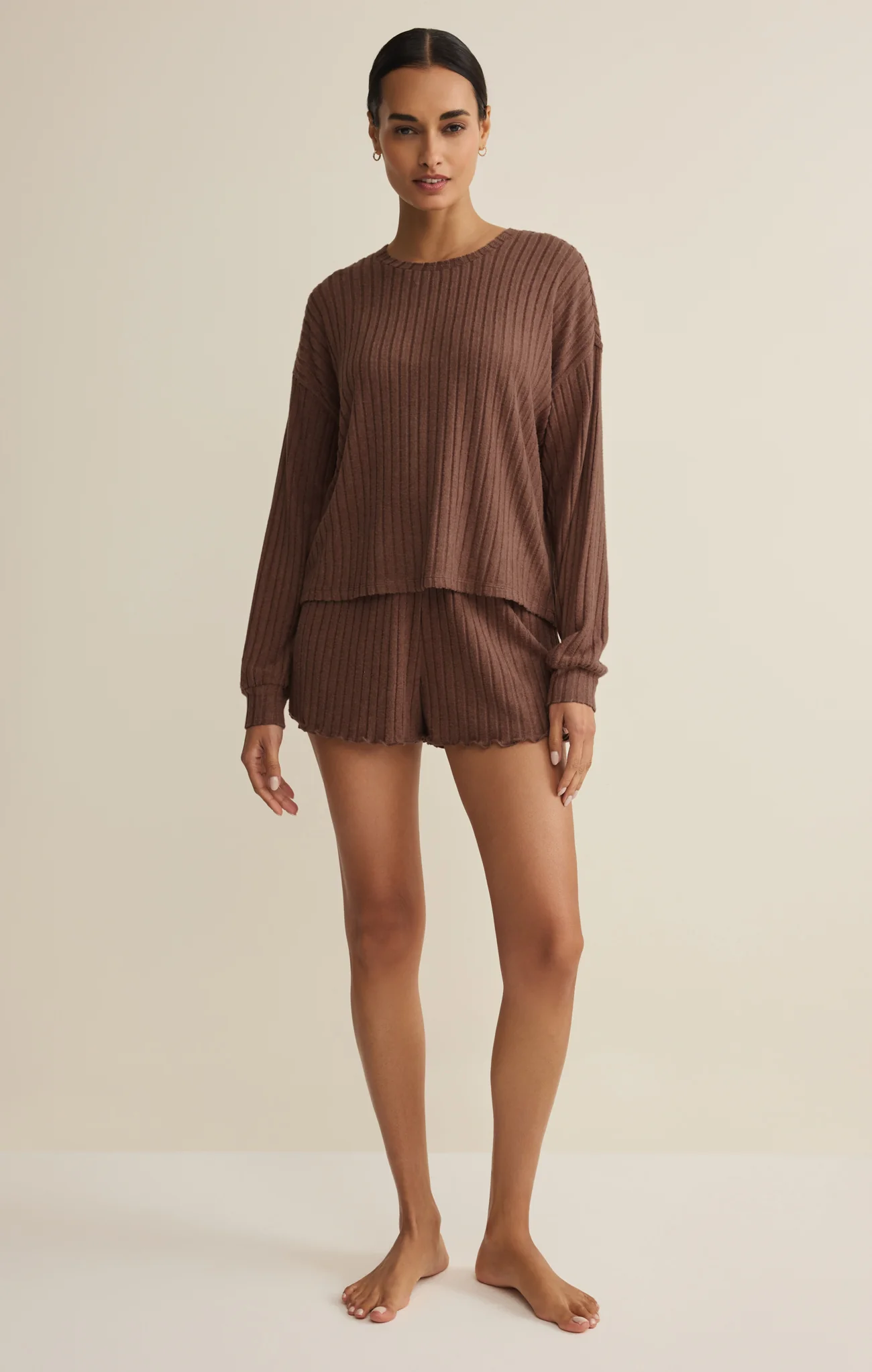 Dawn Smocked Silky Rib Short - Image 57