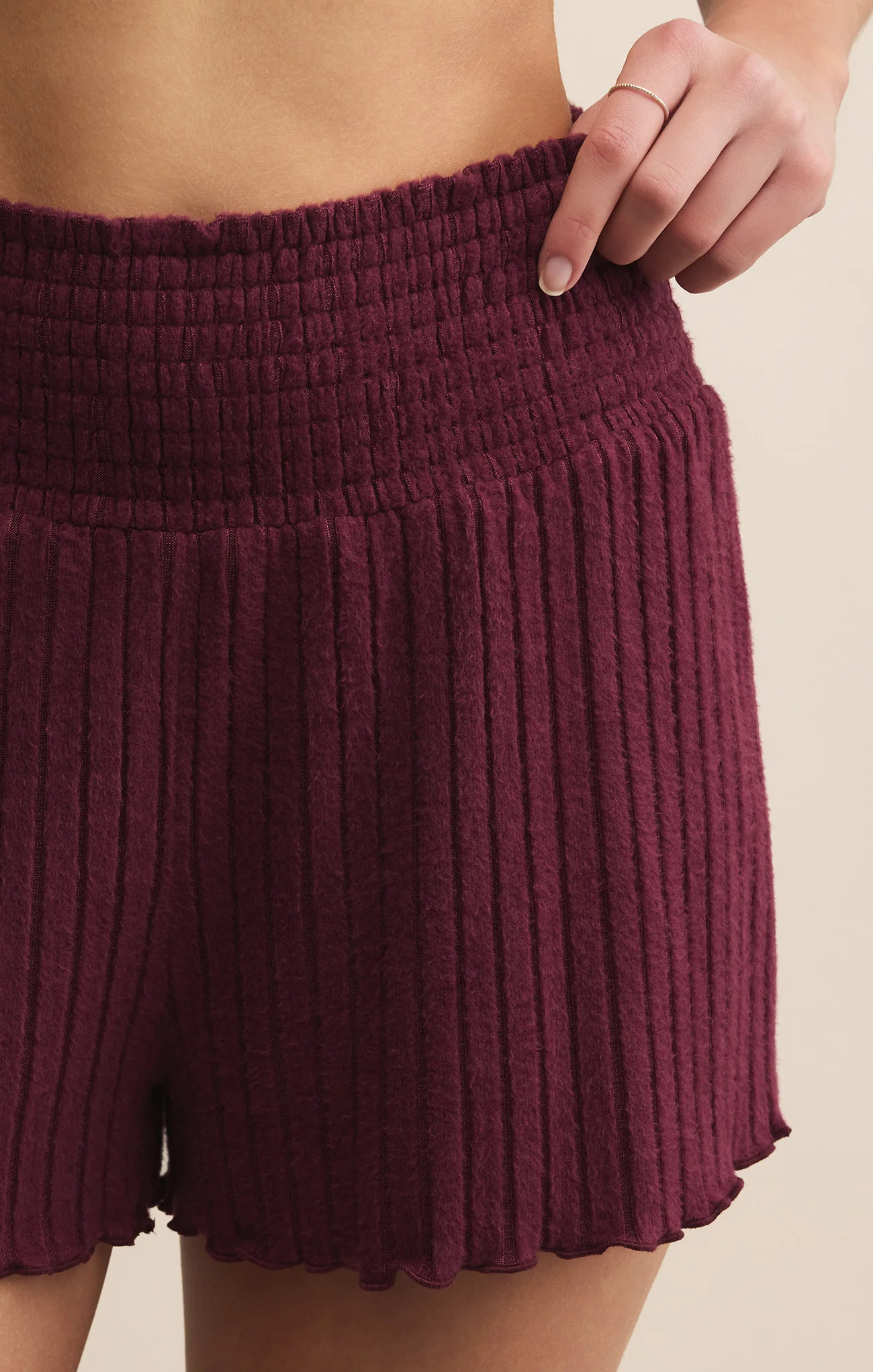 Dawn Smocked Silky Rib Short - Image 81