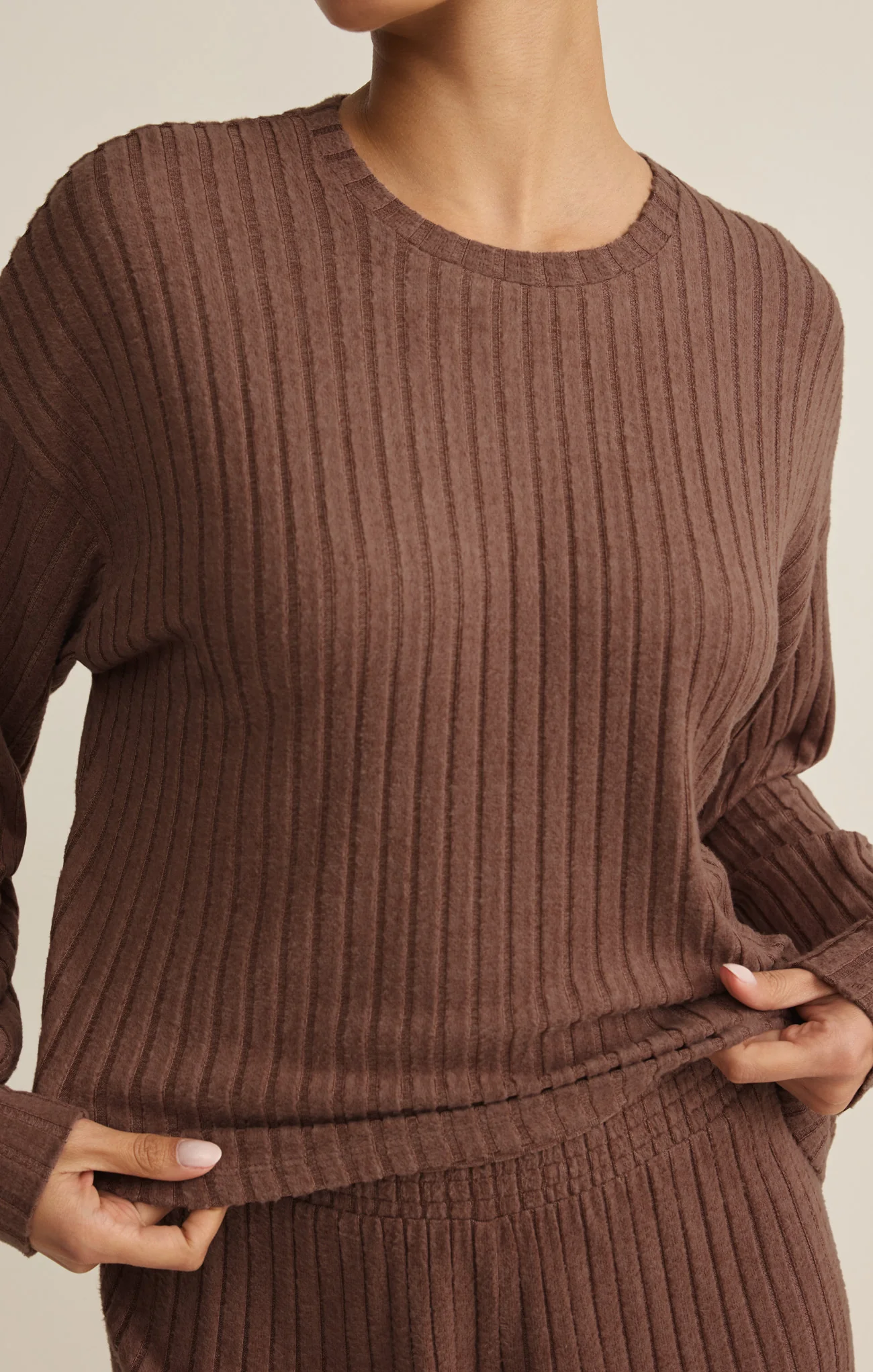 Daydream Silky Rib Long Sleeve Top - Image 6