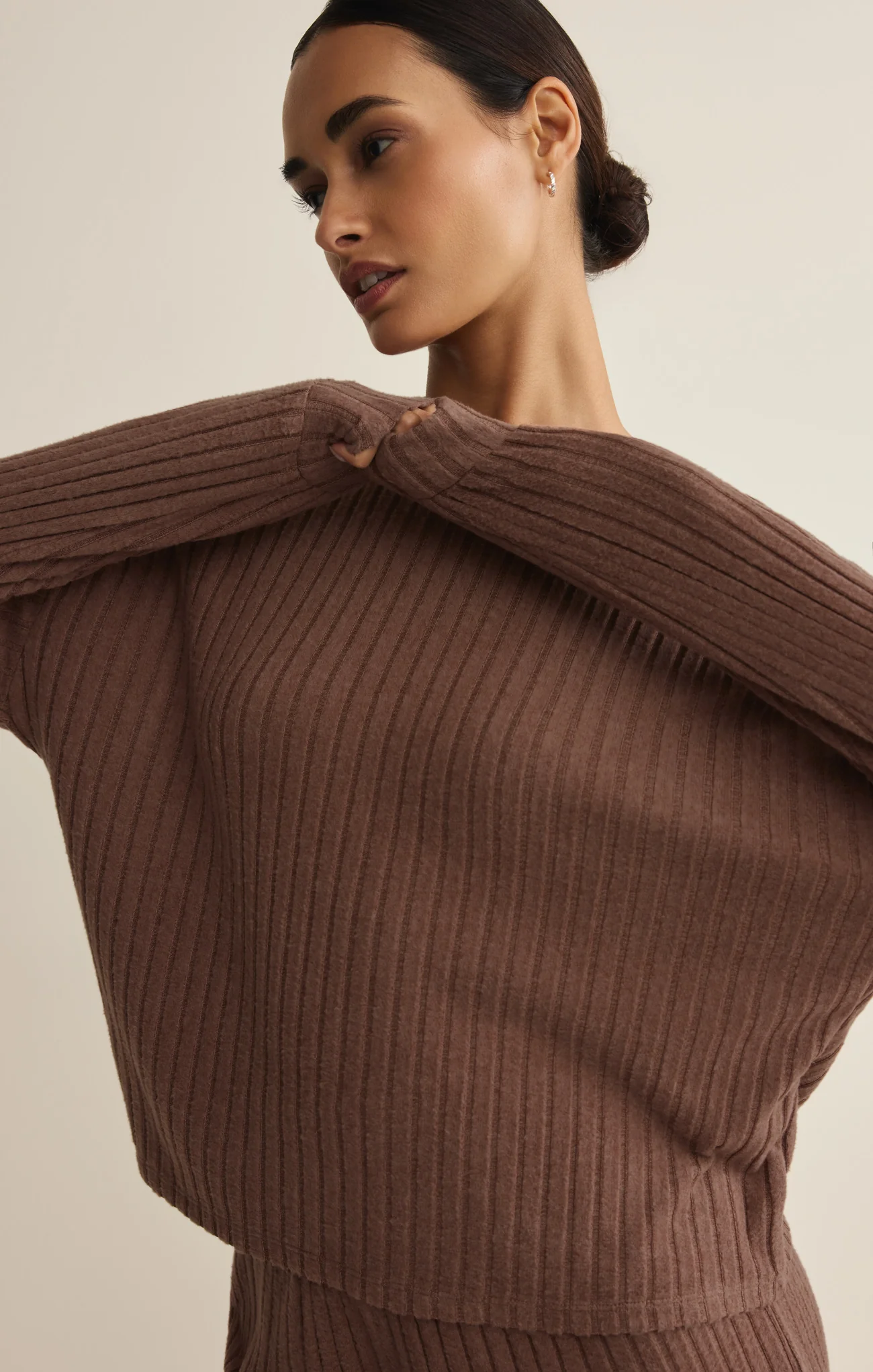 Daydream Silky Rib Long Sleeve Top - Image 8