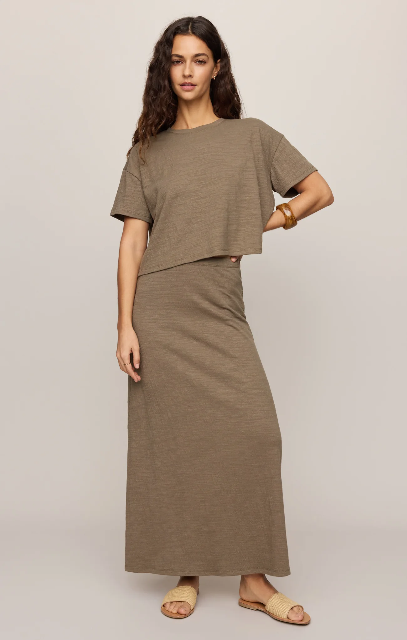 Delavine Textured Midi Skirt - Image 4