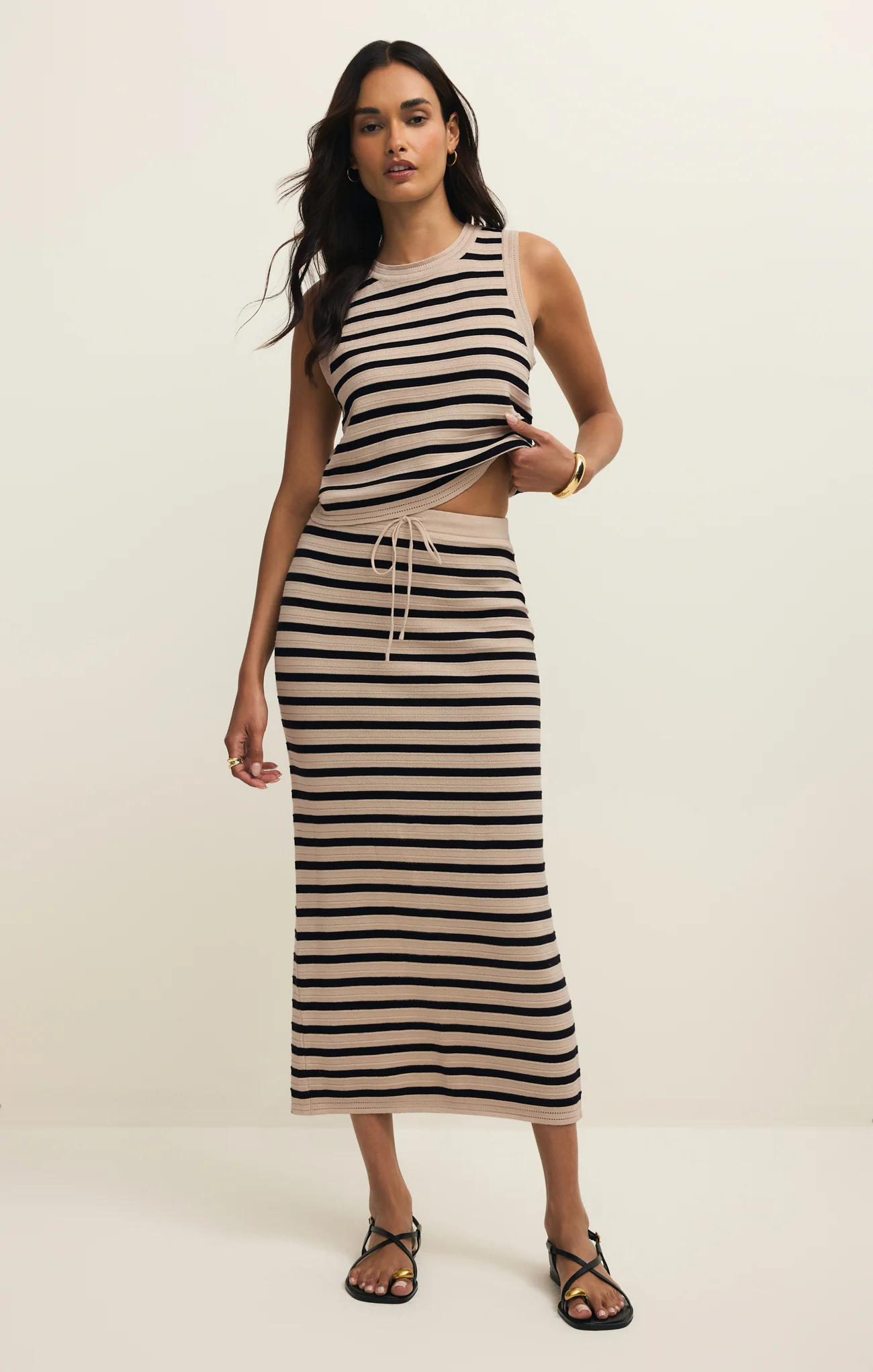 Emori Striped Midi Skirt - Image 6