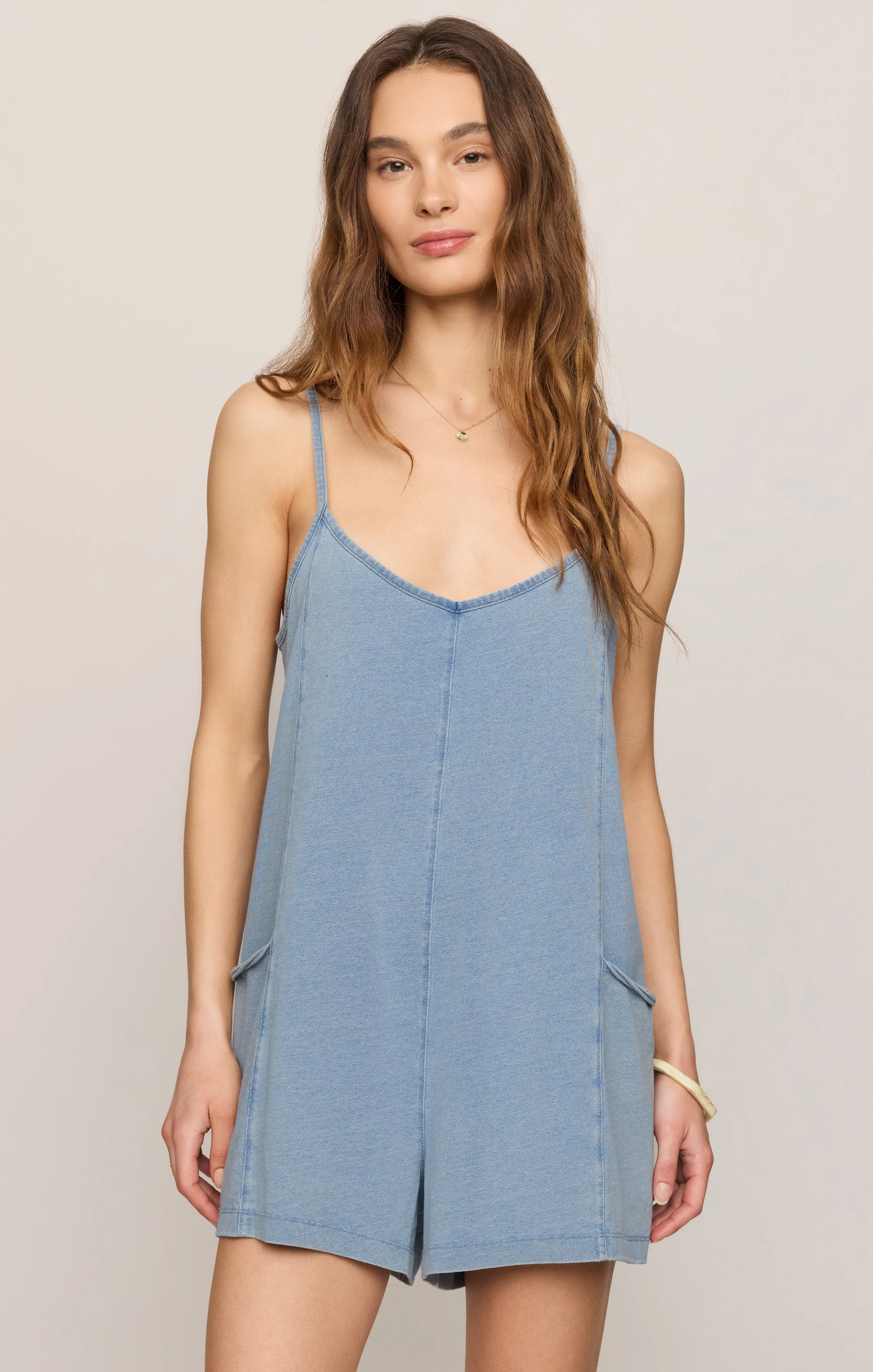 Go Easy Jersey Denim Romper - Image 7