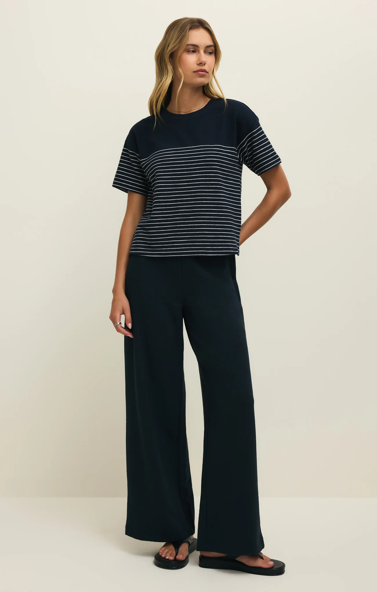 Harbor Textured Knit Stripe Tee - Image 4