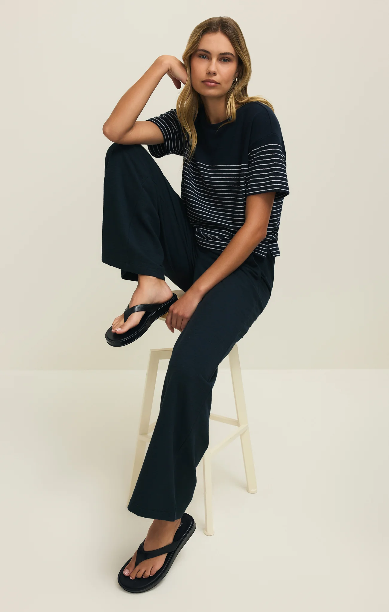 Harbor Textured Knit Stripe Tee - Image 6
