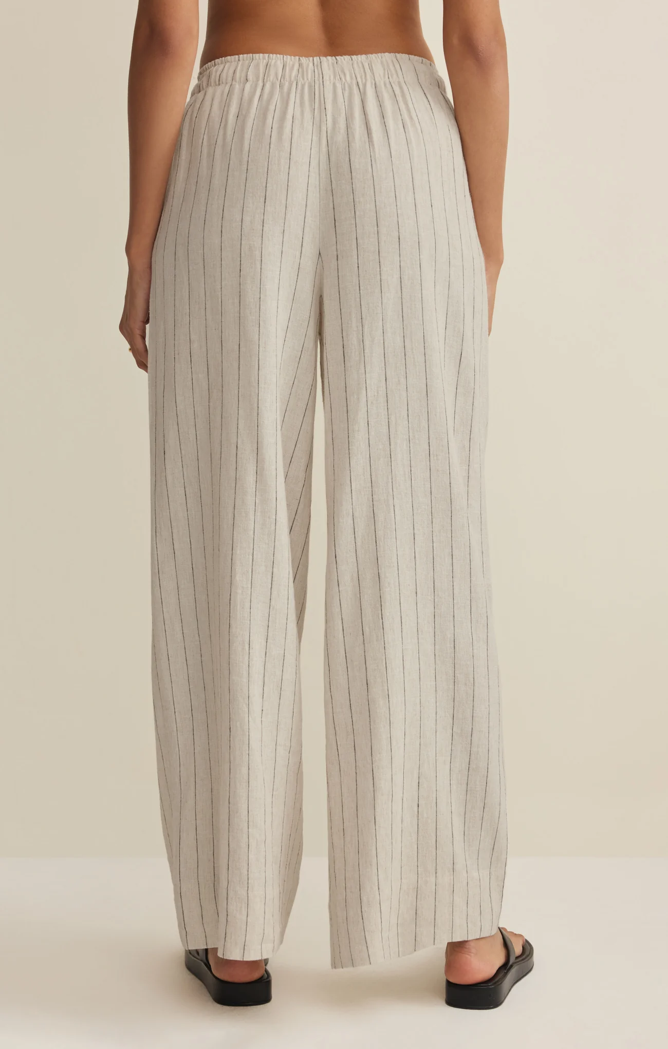 Henri Striped Linen Wide Leg Pant - Image 2