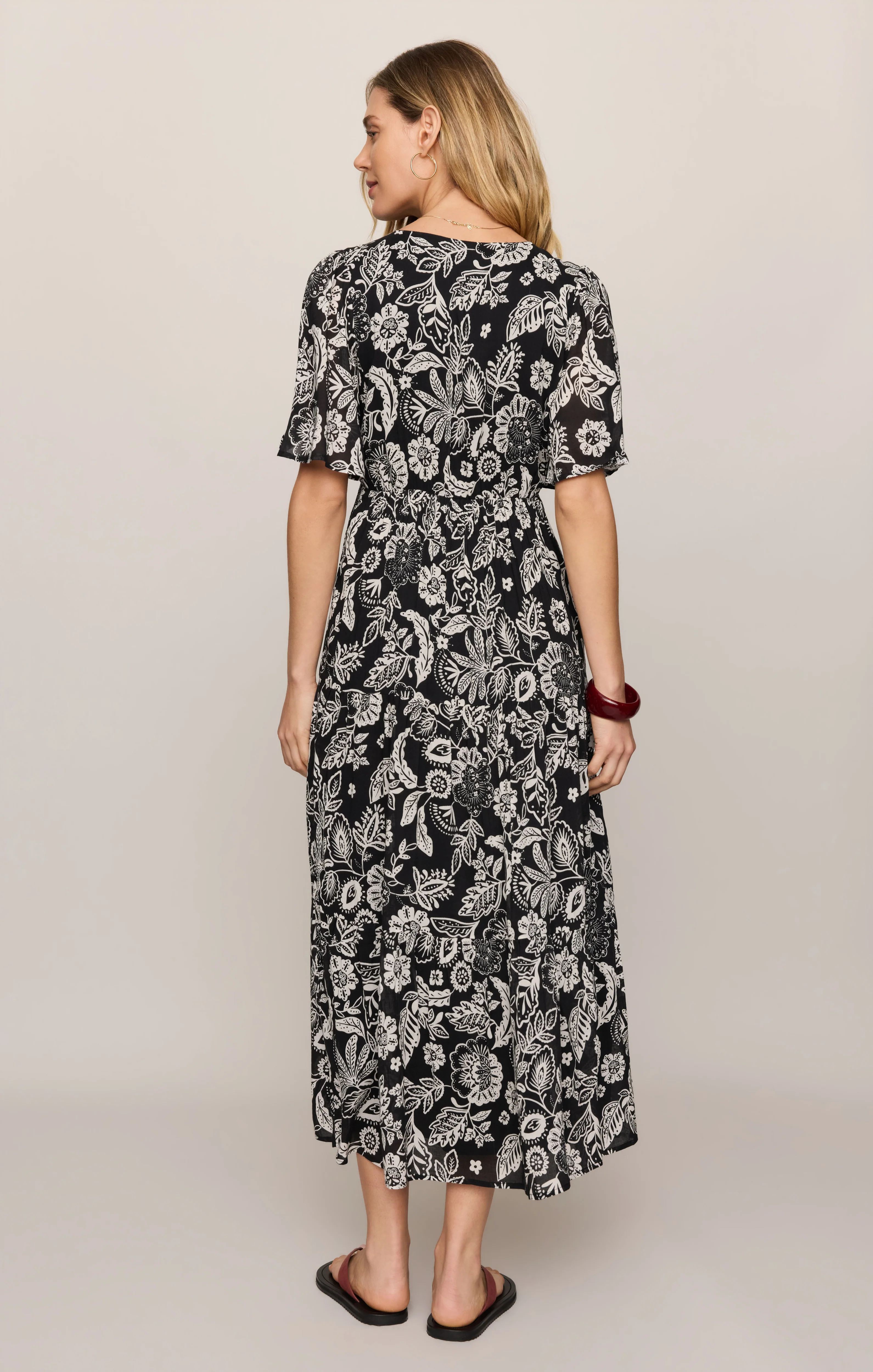 Lacey Floral Midi Dress - Image 2