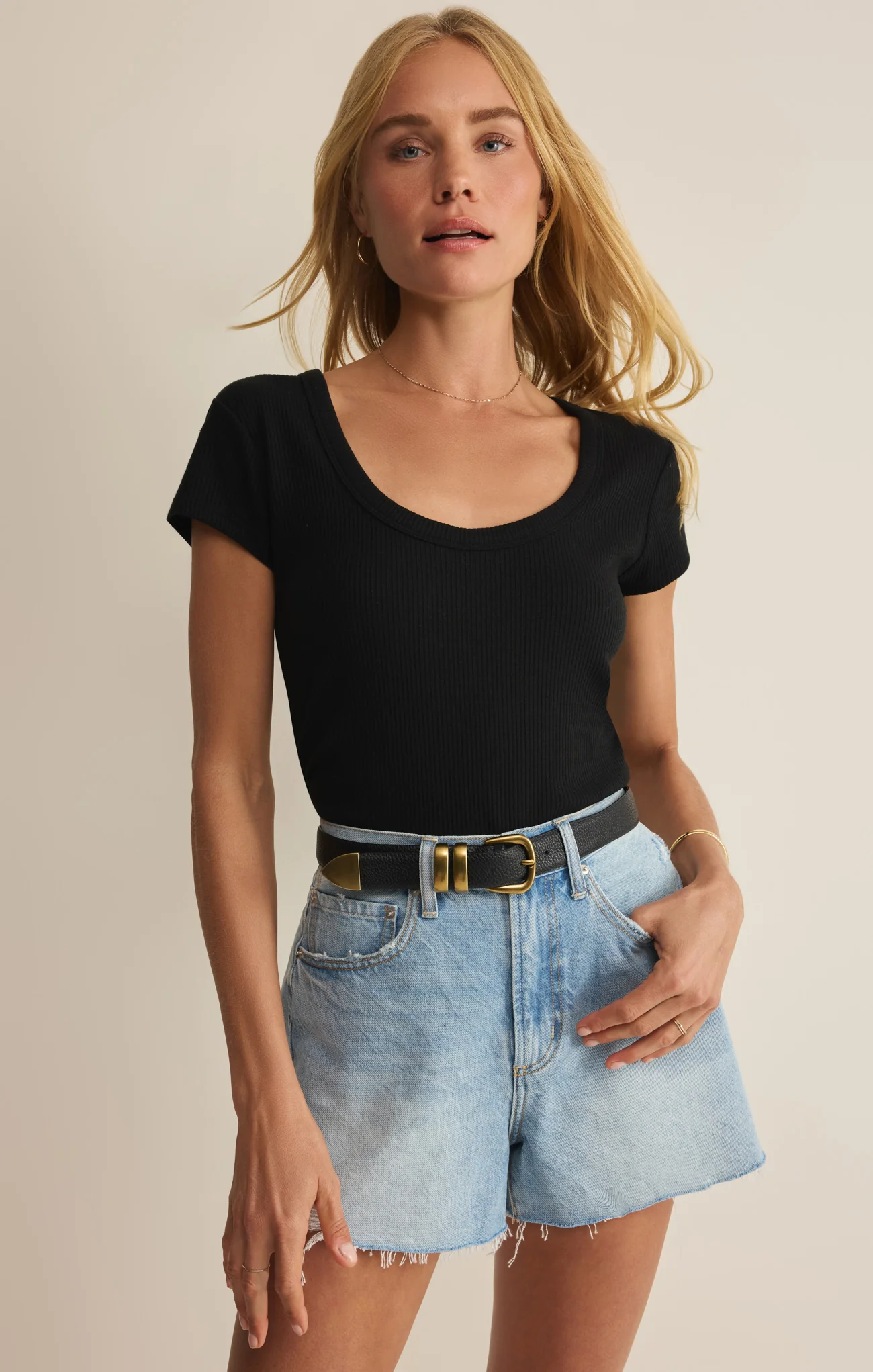 Leisurely Scoop Neck Tee