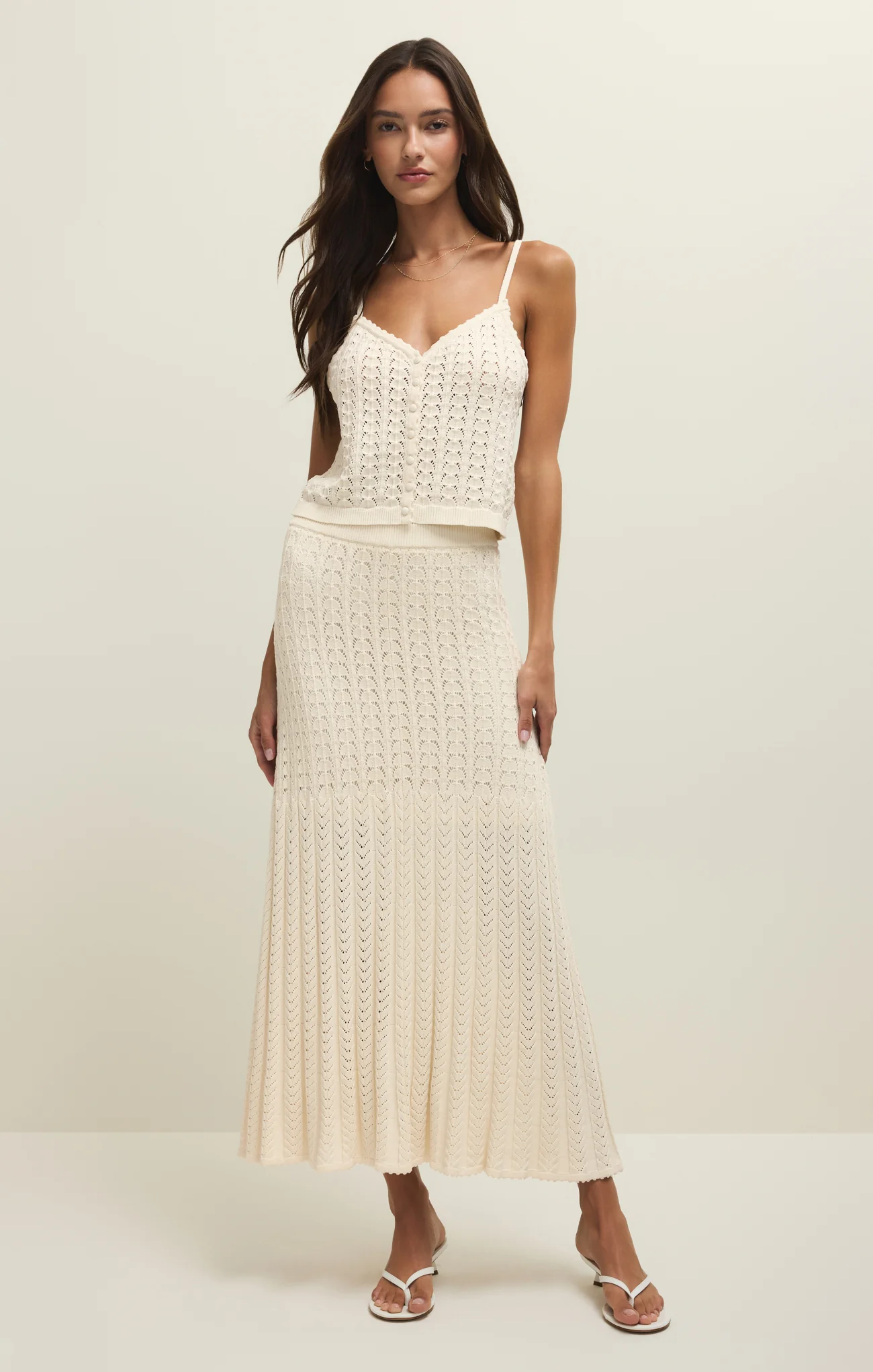 Lexa Crochet Sweater Maxi Skirt - Image 4