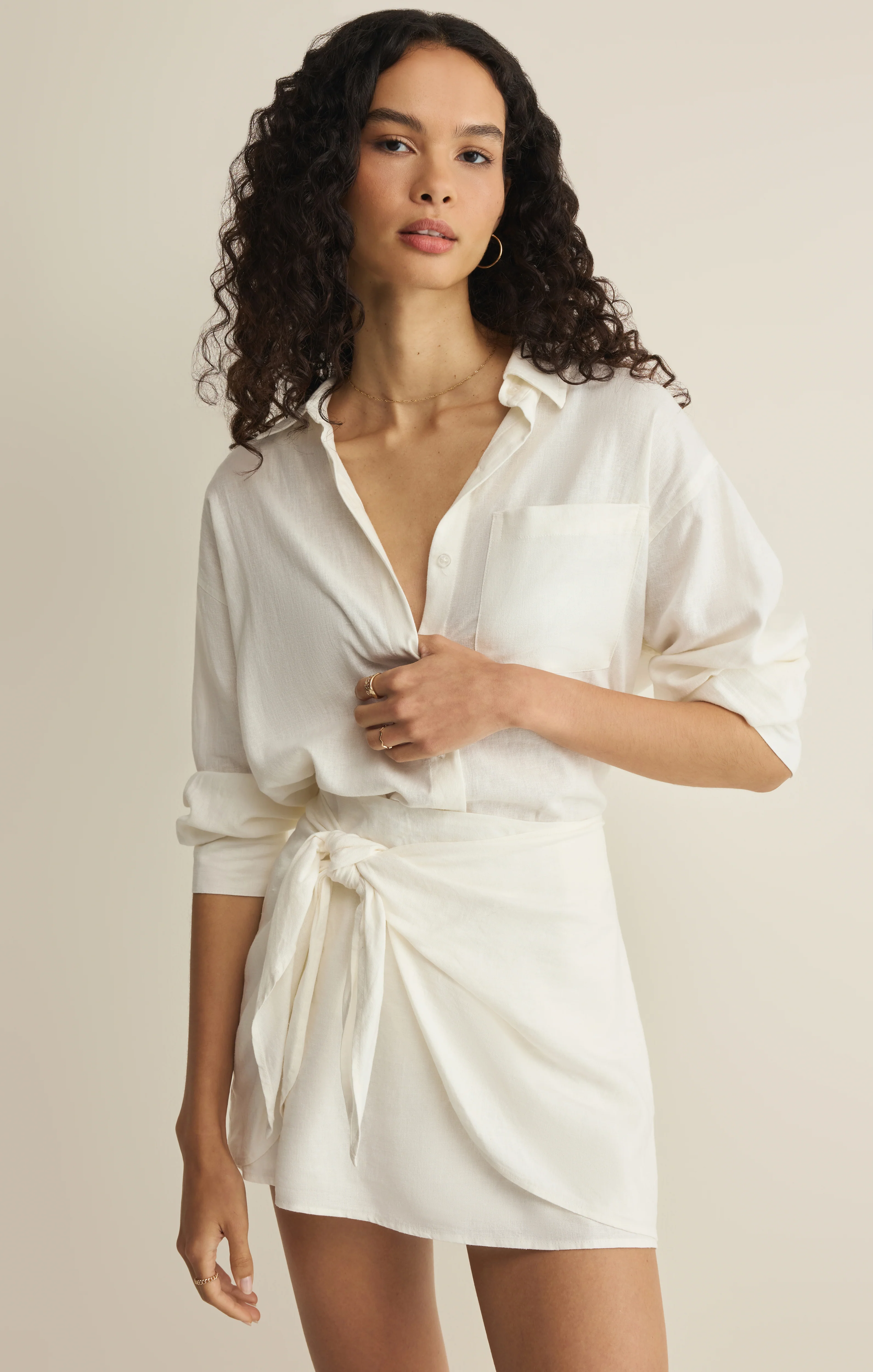 Lorna Linen Mini Skirt - Image 16