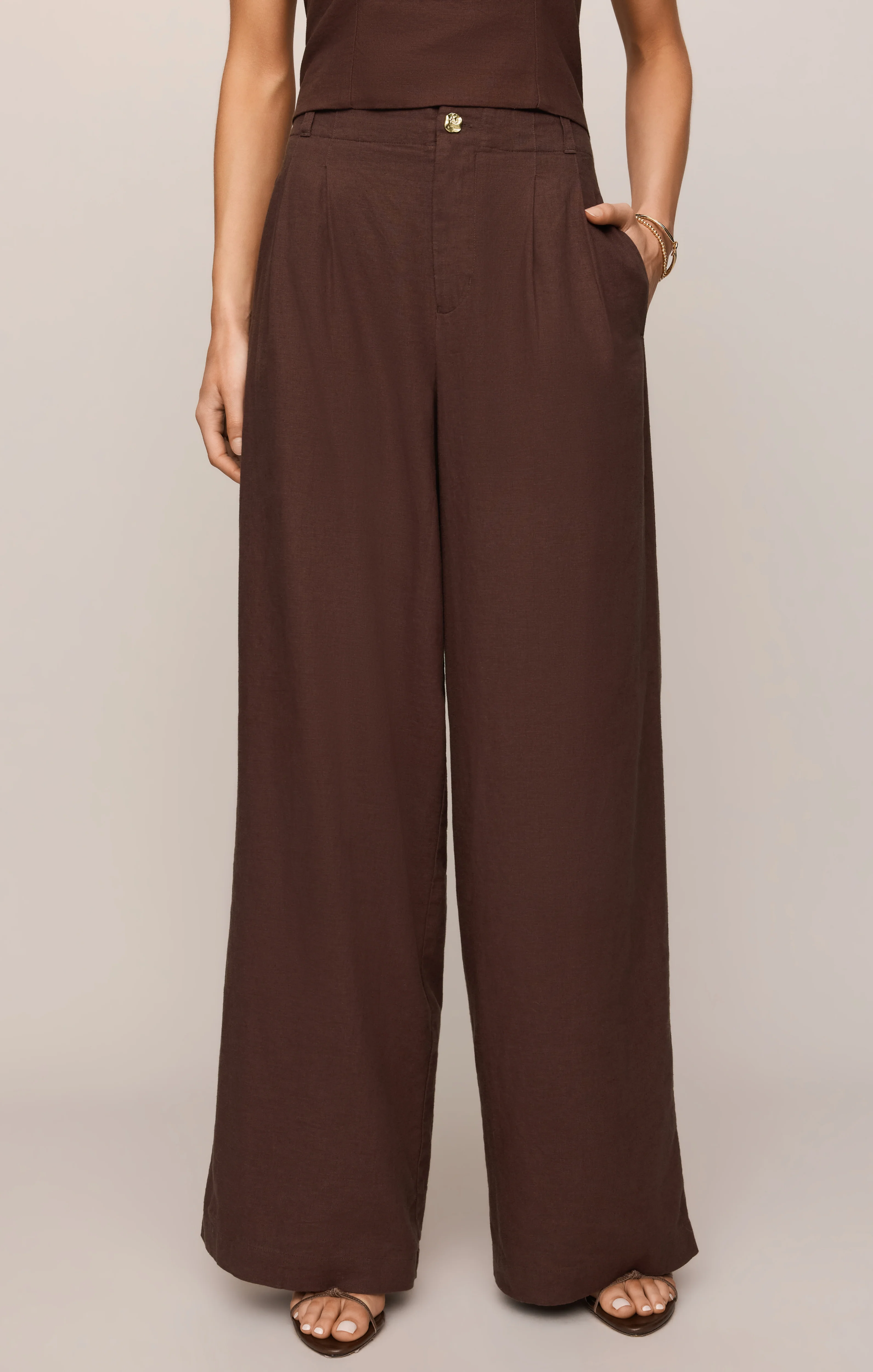 Magnolia Wide Leg Linen Trouser Pant