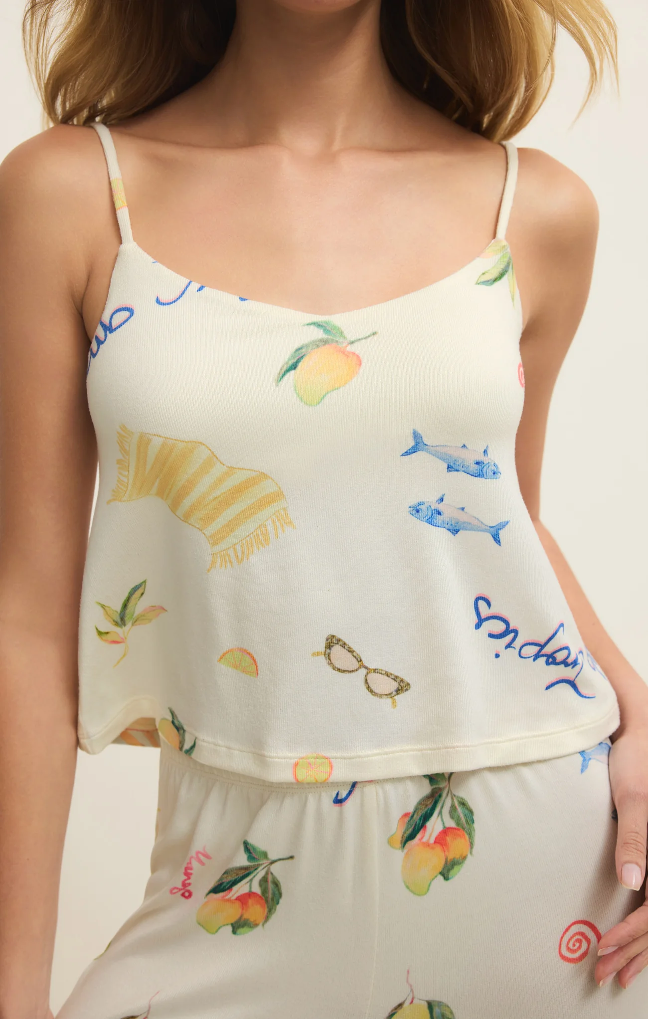 Marbella Cropped Silky Jersey Cami - Image 6