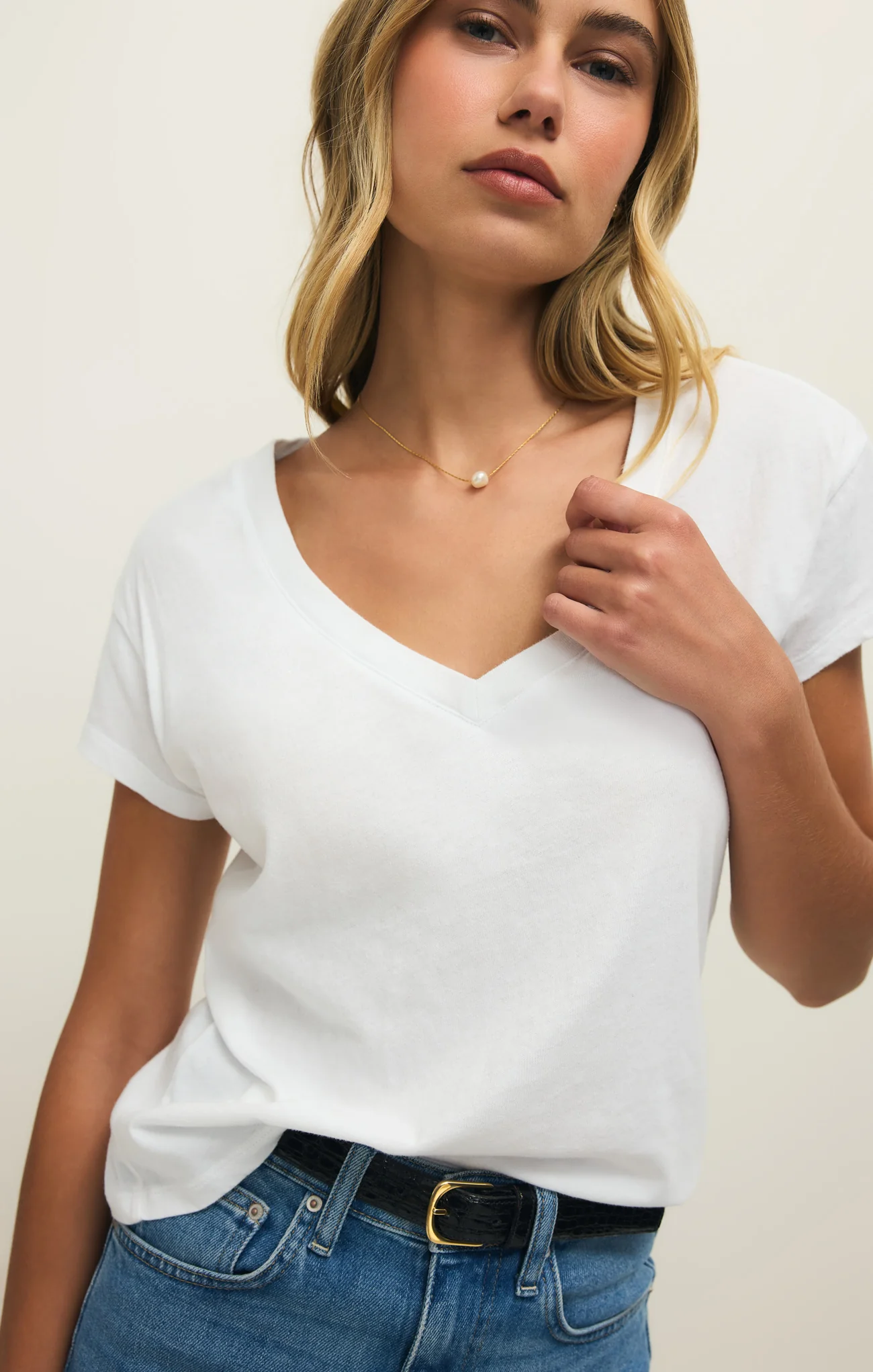 Modern Jersey V-Neck Tee - Image 13