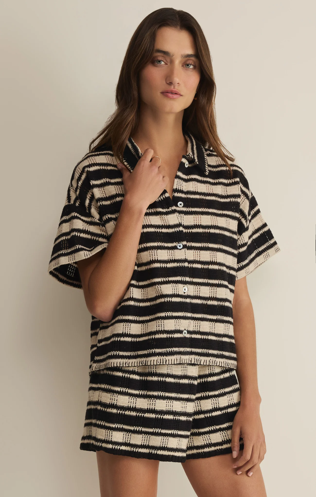 Monaco Stripe Button Up - Image 3