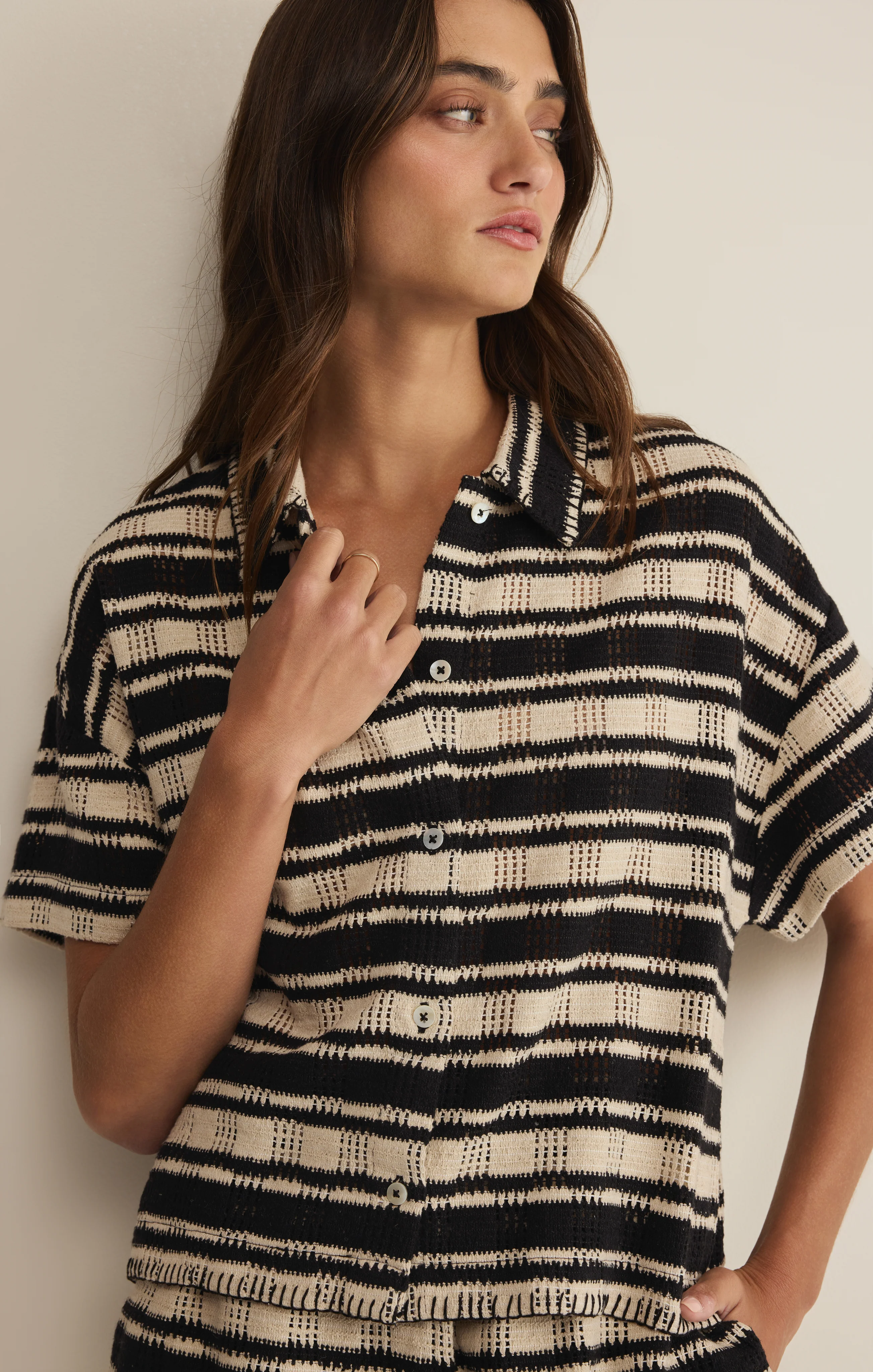 Monaco Stripe Button Up - Image 7