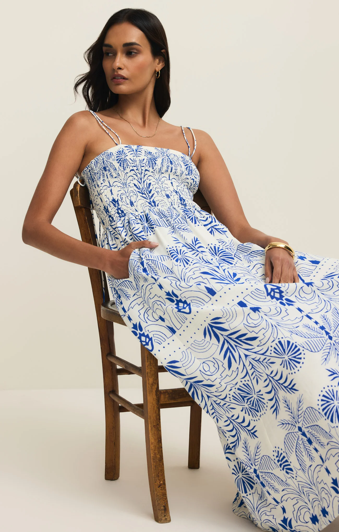 Nadine Airy Palm Maxi Dress - Image 8