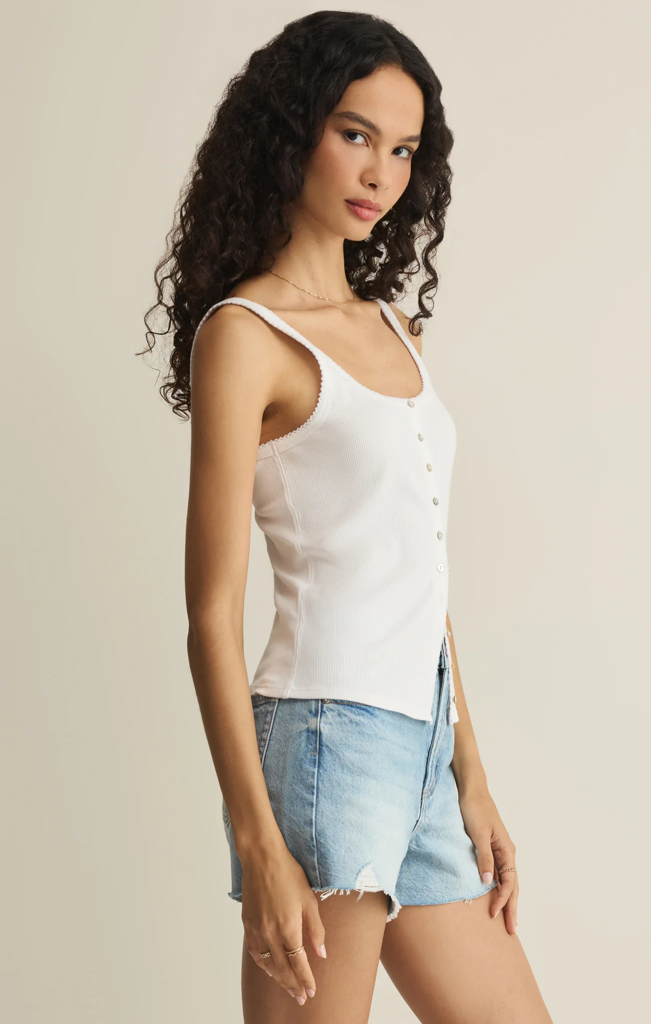Niko Scallop Rib Tank Top - Image 3