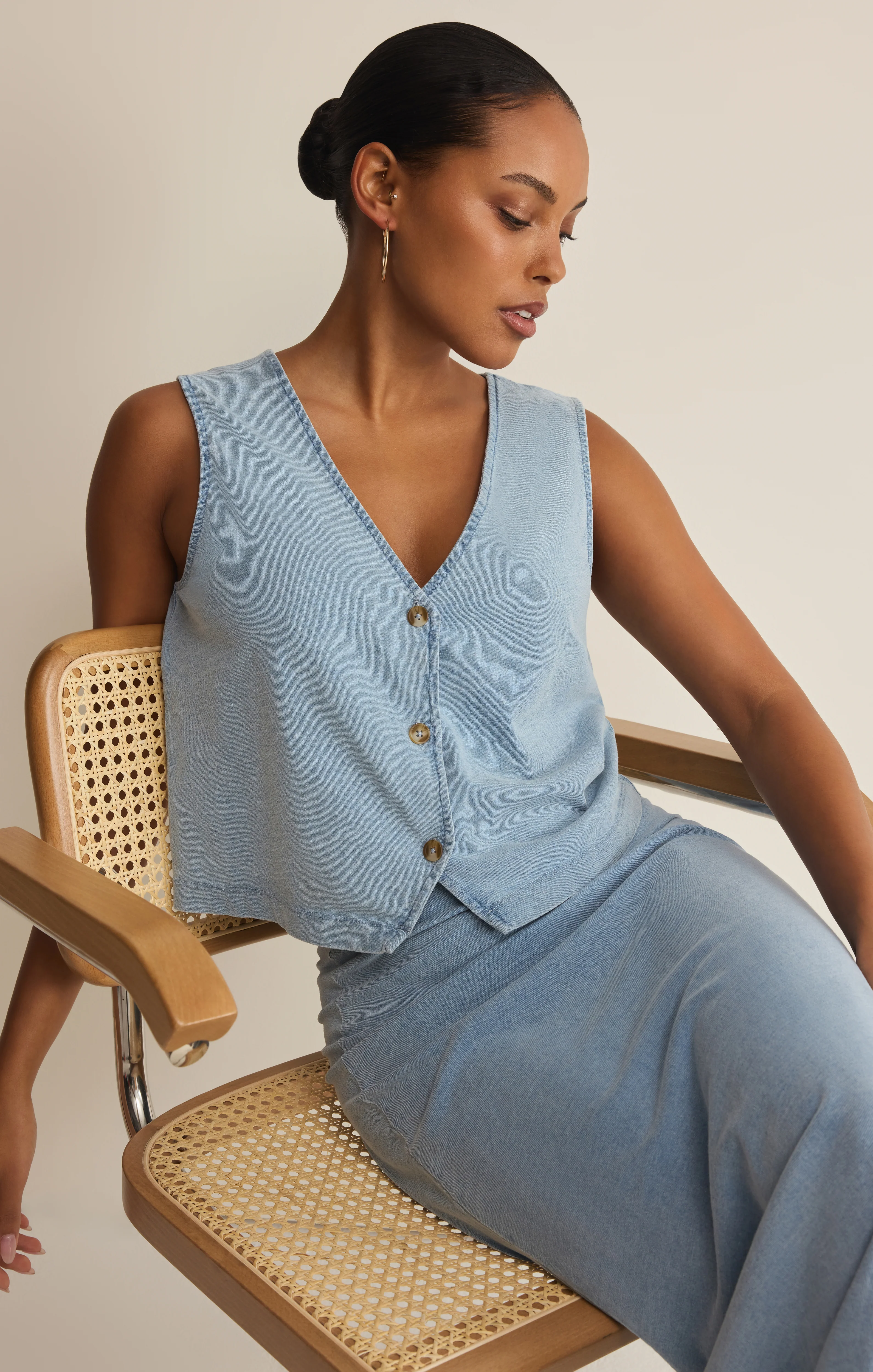 Noelle Jersey Denim Tank - Image 18