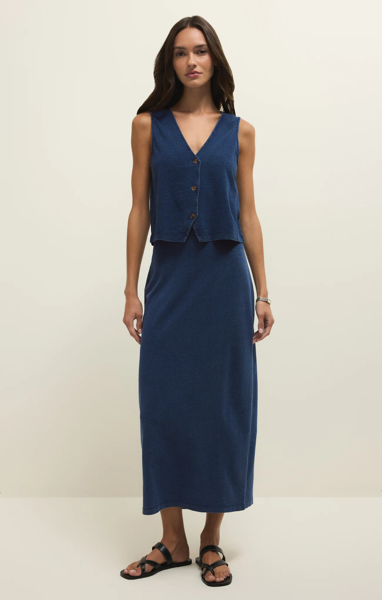 Noelle Jersey Denim Tank - Image 4