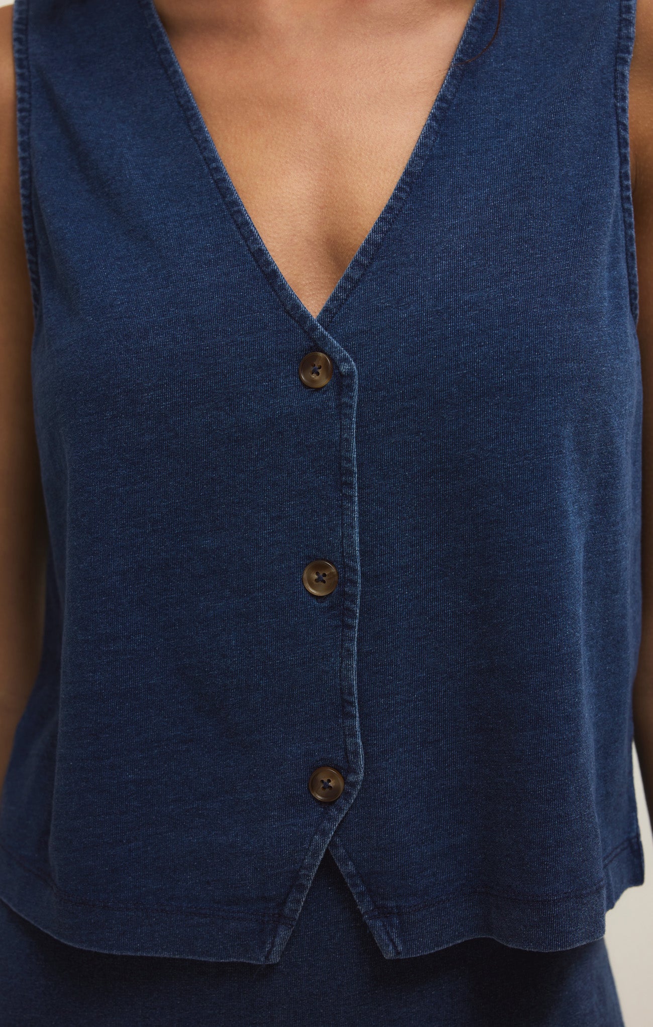 Noelle Jersey Denim Tank - Image 7