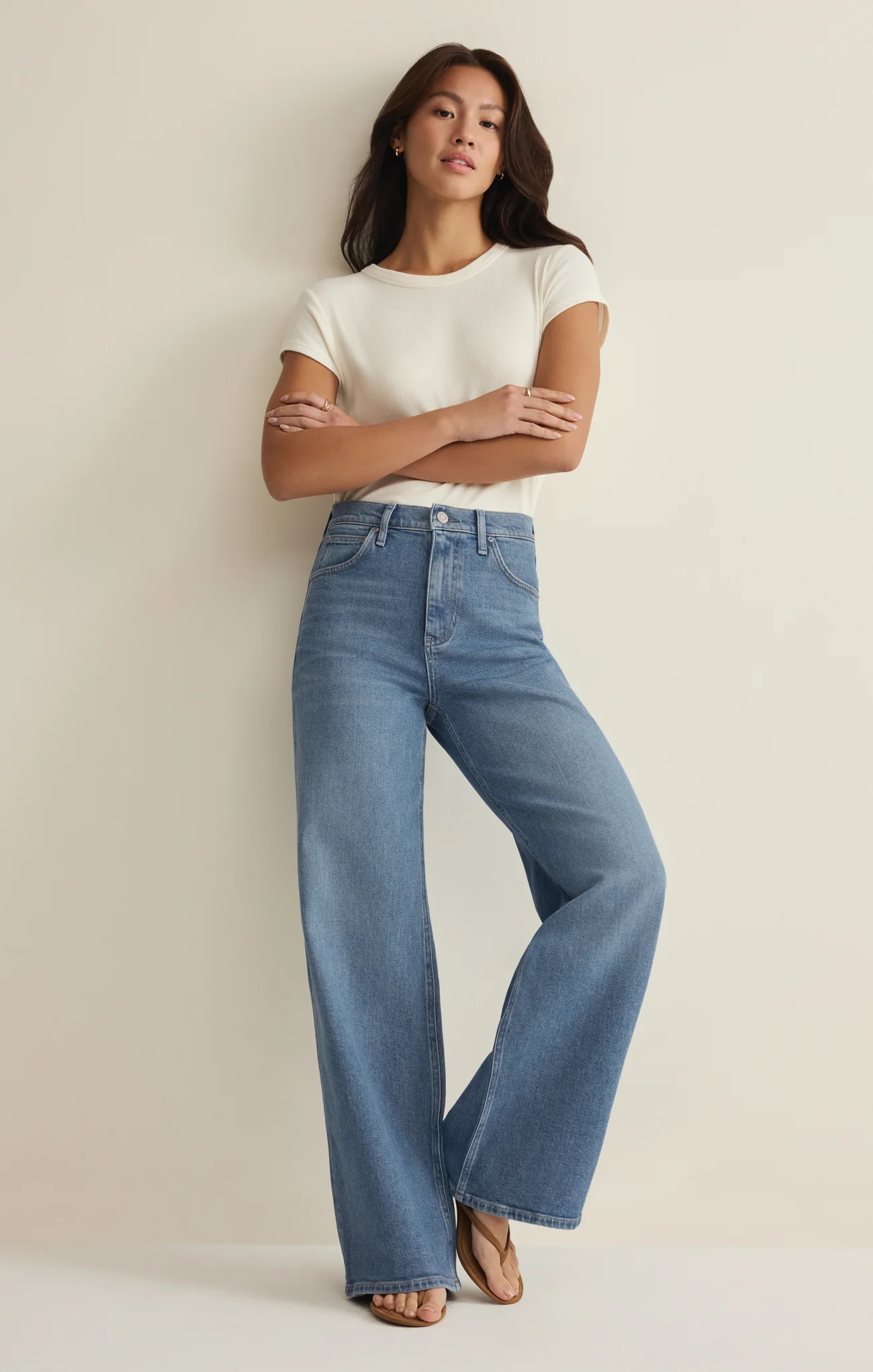 Nova High Rise Wide Leg Denim Pant - Image 6