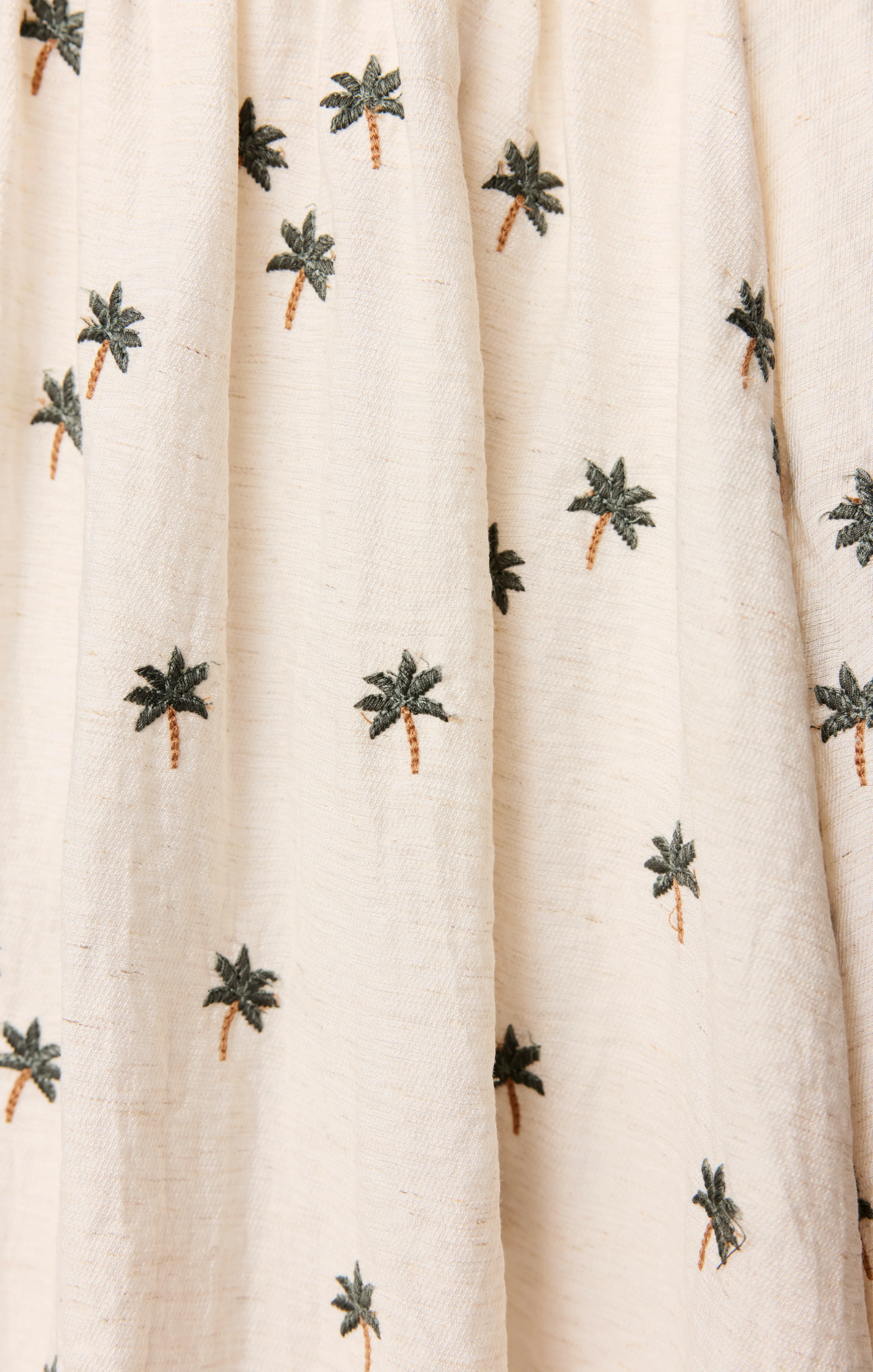 Palm Linen Midi Skirt - Image 5