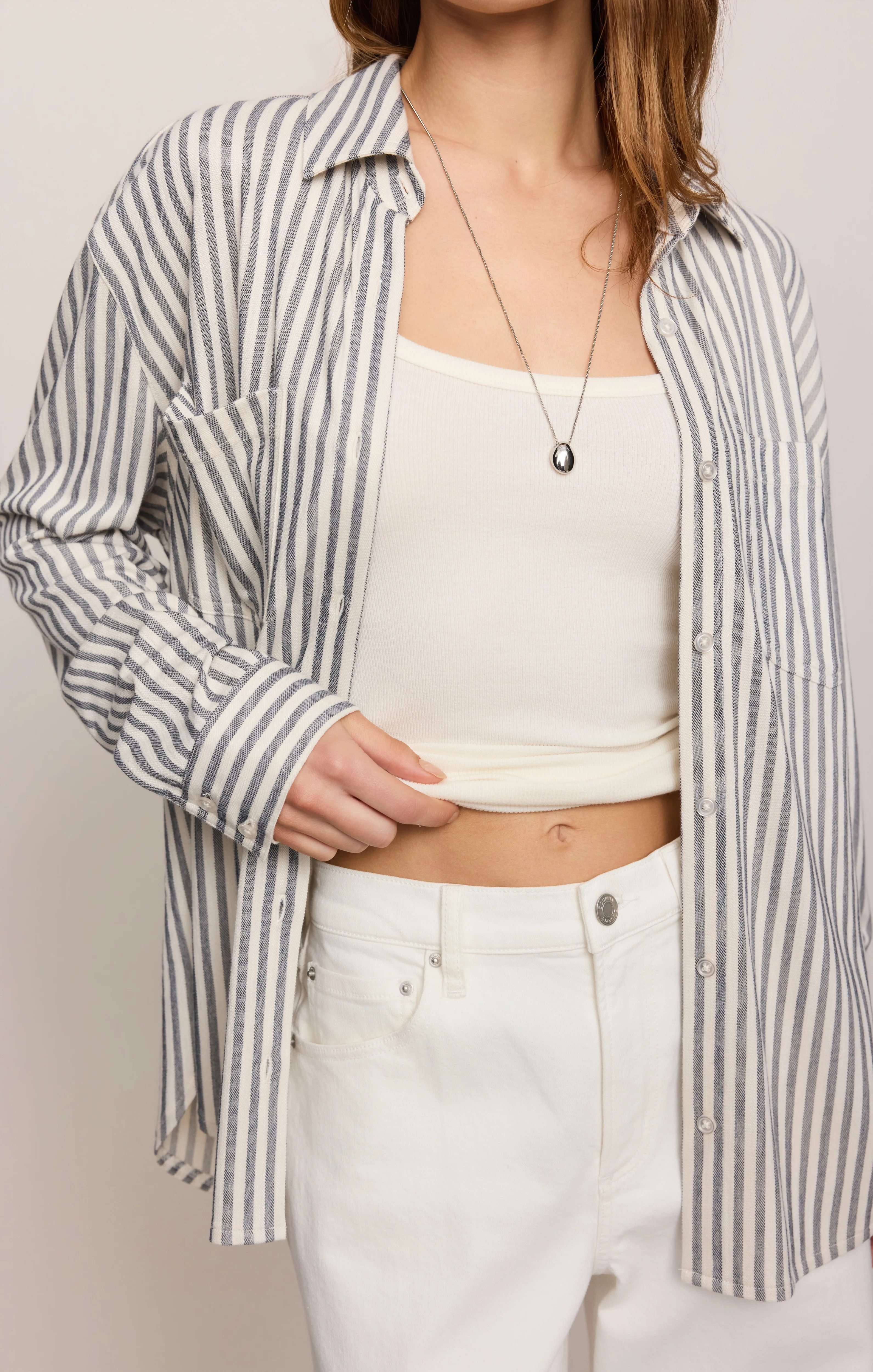 Reese Button Up Stripe Top - Image 8