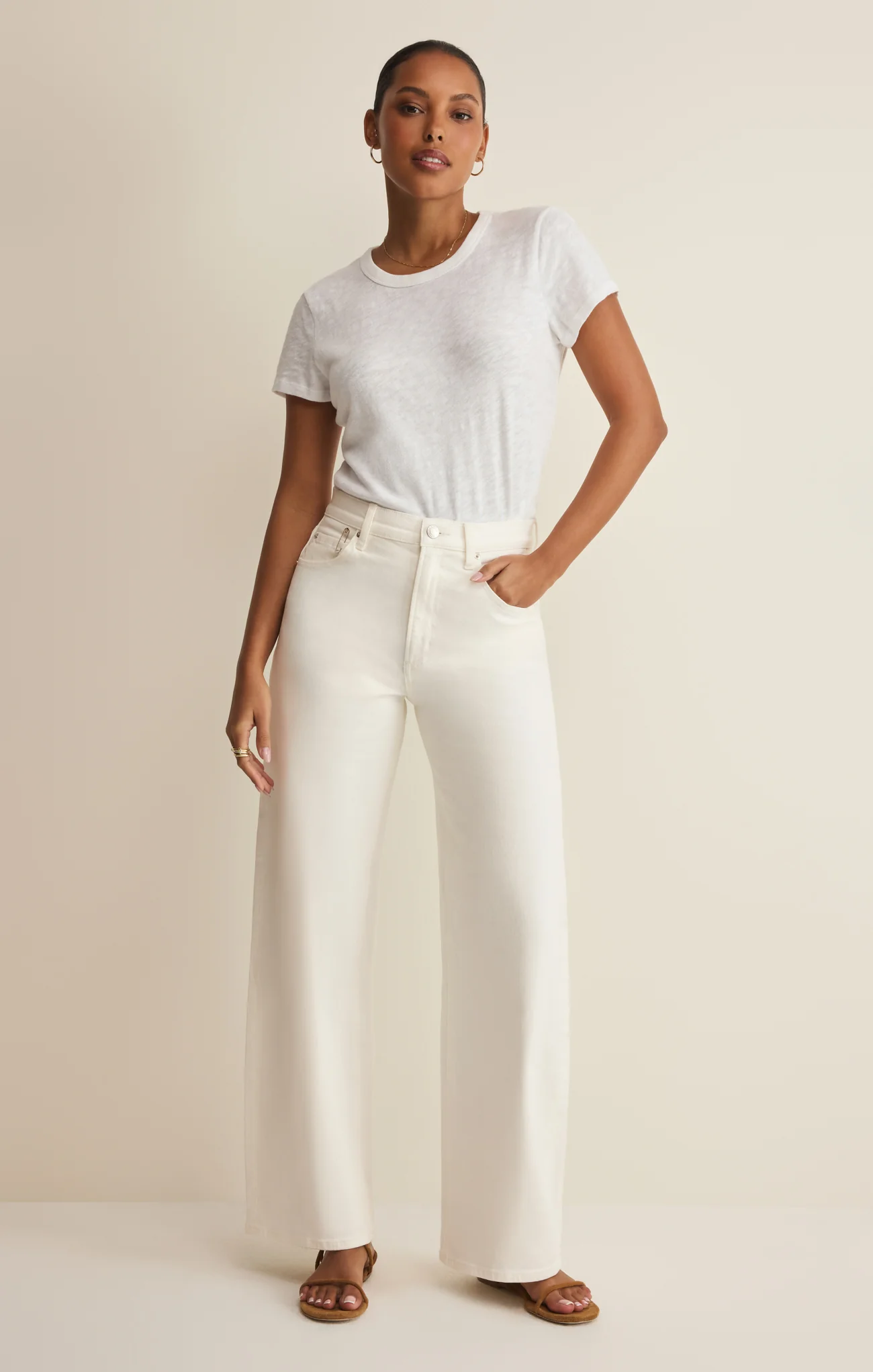 Remi High Rise Denim Bowed Pant - Image 2