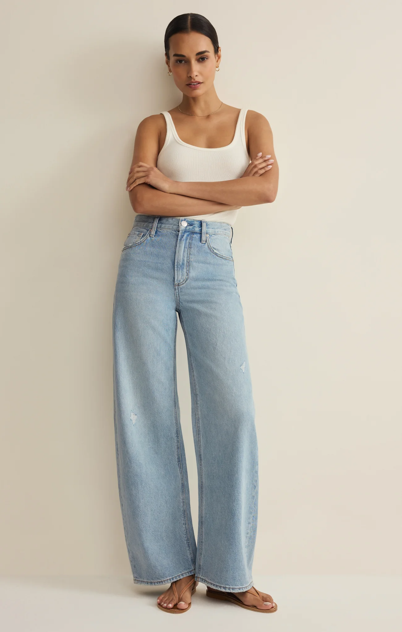 Remi High Rise Denim Bowed Pant - Image 12